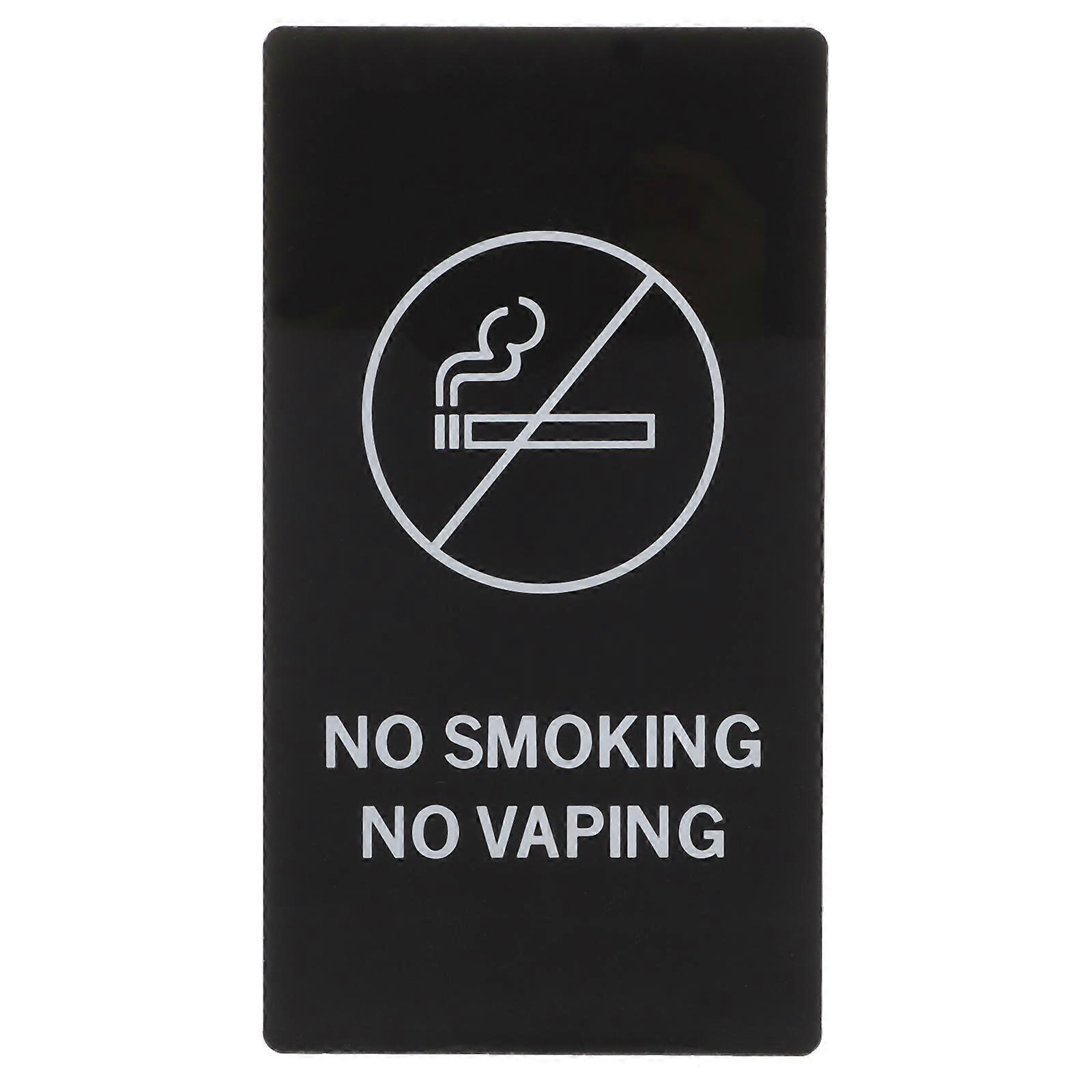 Rauchen Verboten – Öffentliches Rauchen Verboten-schild Aus Acryl – Freundliche Erinnerung Für Die Toilette-22x12cm-black