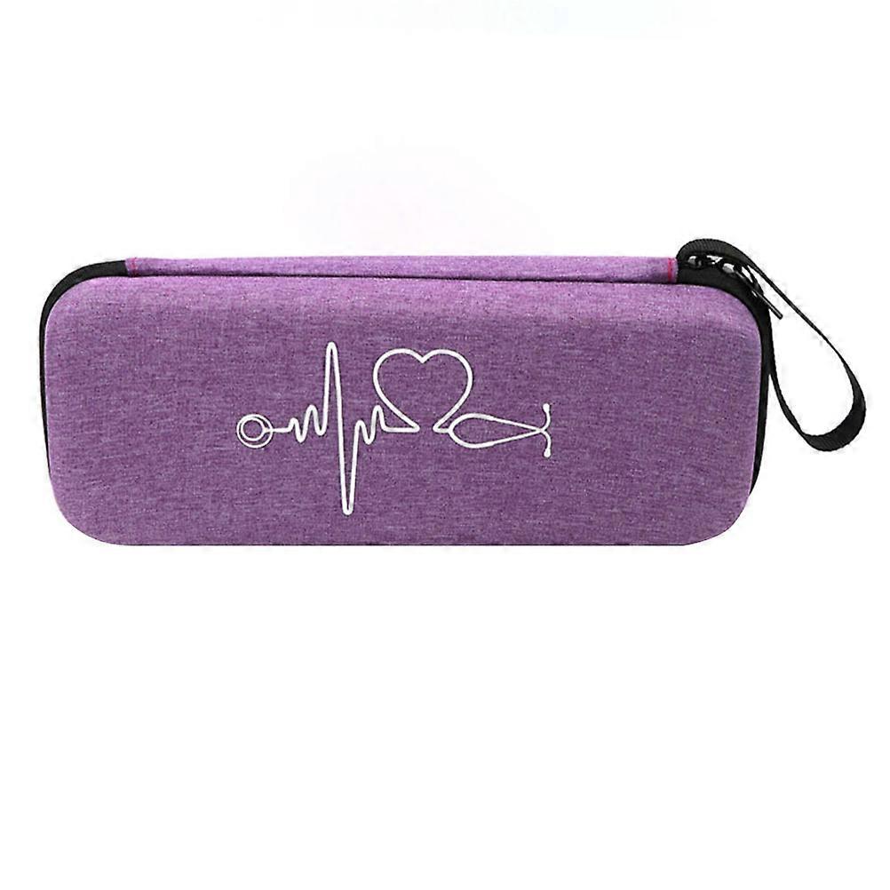 Stück Stethoskop-etui, Tragbare Tasche, Stoßfeste Stethoskopbox, Multifunktionales Tragbares Stethoskop-etui, Kompatibel Mit 3m Lit (lila)-28.5x11 Cm-purple