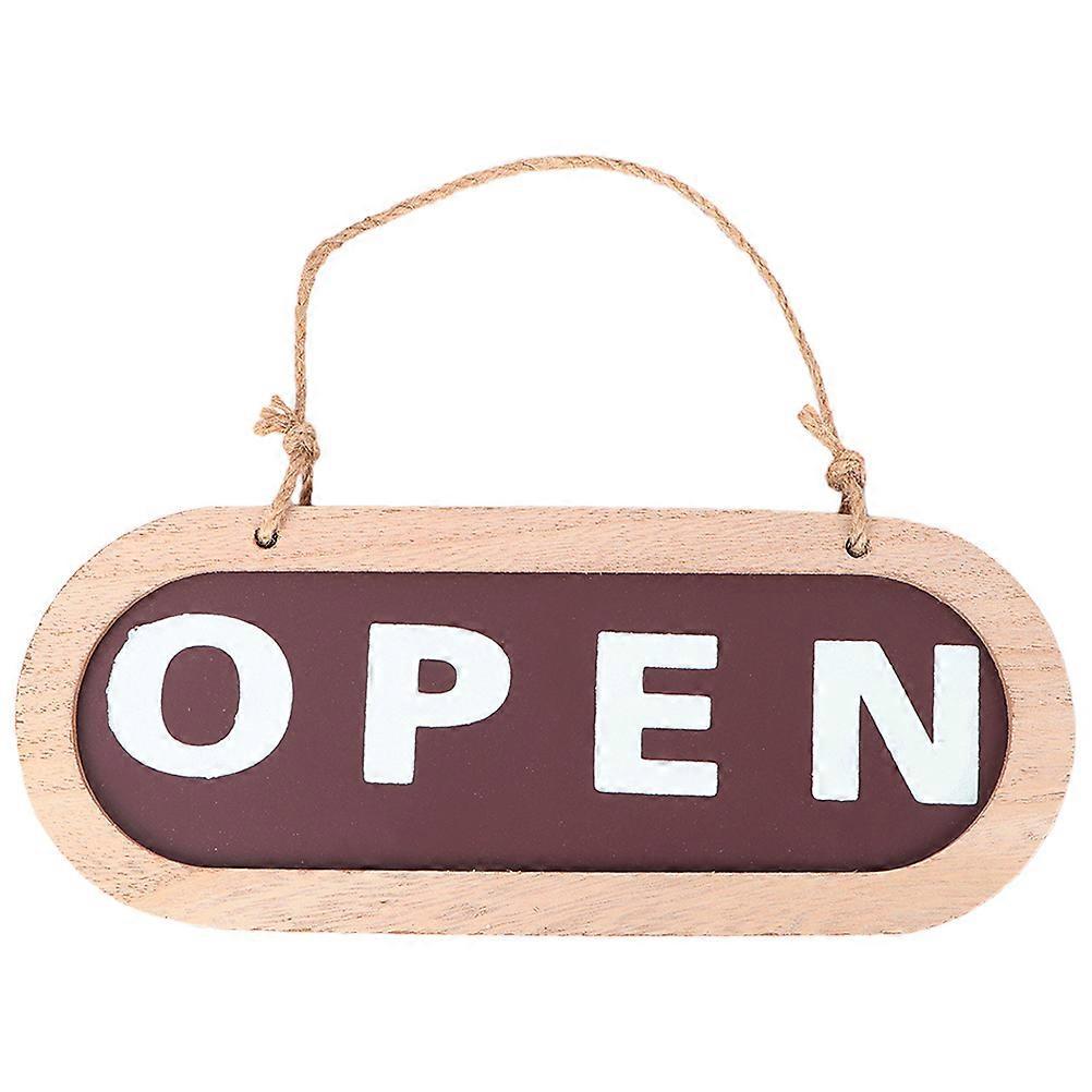 „geöffnet/geschlossen“-schild Für Doppelseitiges Türschild Zum Aufhängen, Türschild Aus Holz, Dekoration-23.70x9.50x1.50cm