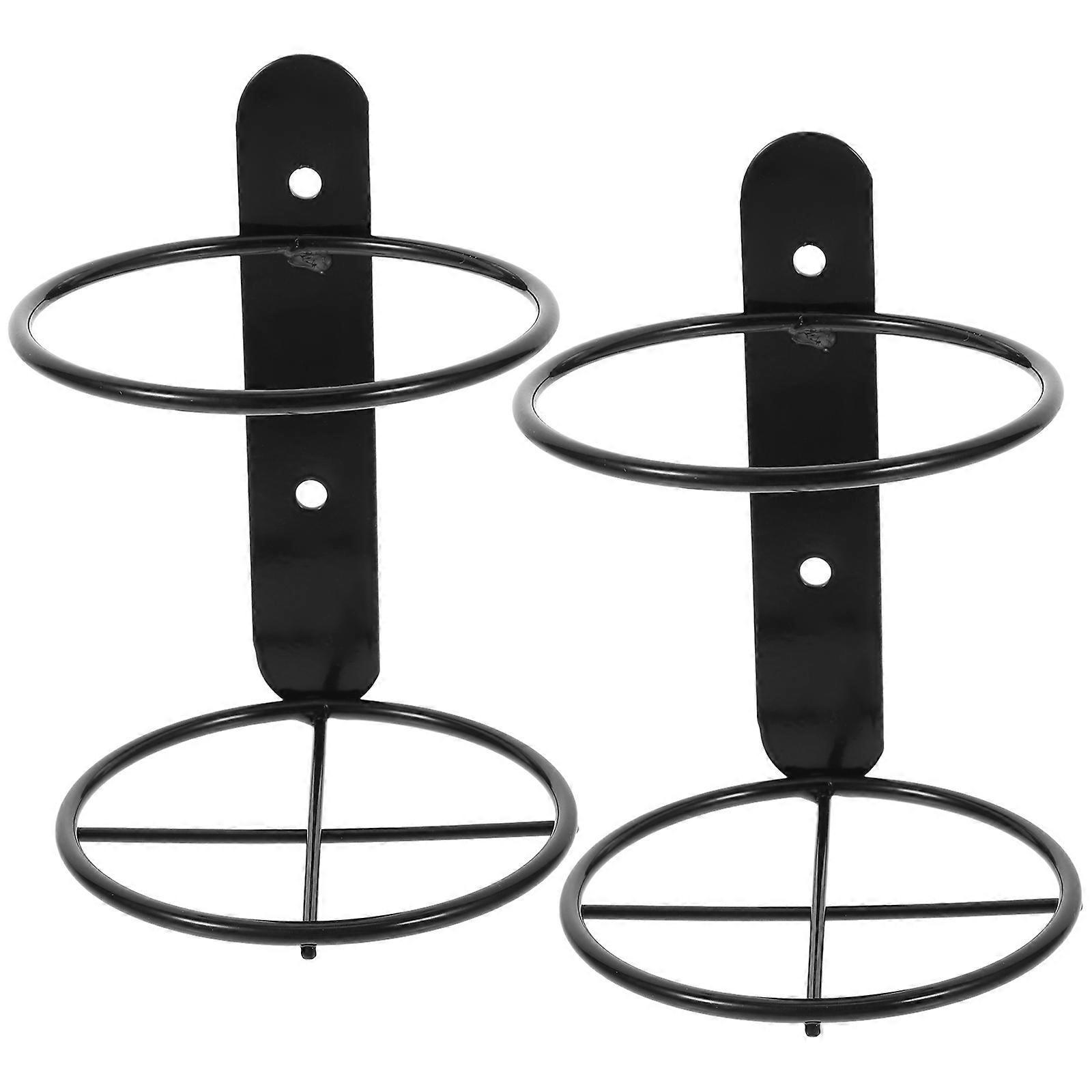 2er-set Wand-weinhalter, Wandregal Für Eine Einzelne Flasche, Wand-weinregal, Weinaufbewahrungsregal Für Die Hausbar-13.5x9.5x9.5cm-black