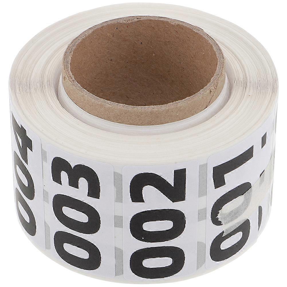 Rolle Nummernaufkleber, Fortlaufende Nummernetiketten, Lageretiketten-4x4x3cm-white