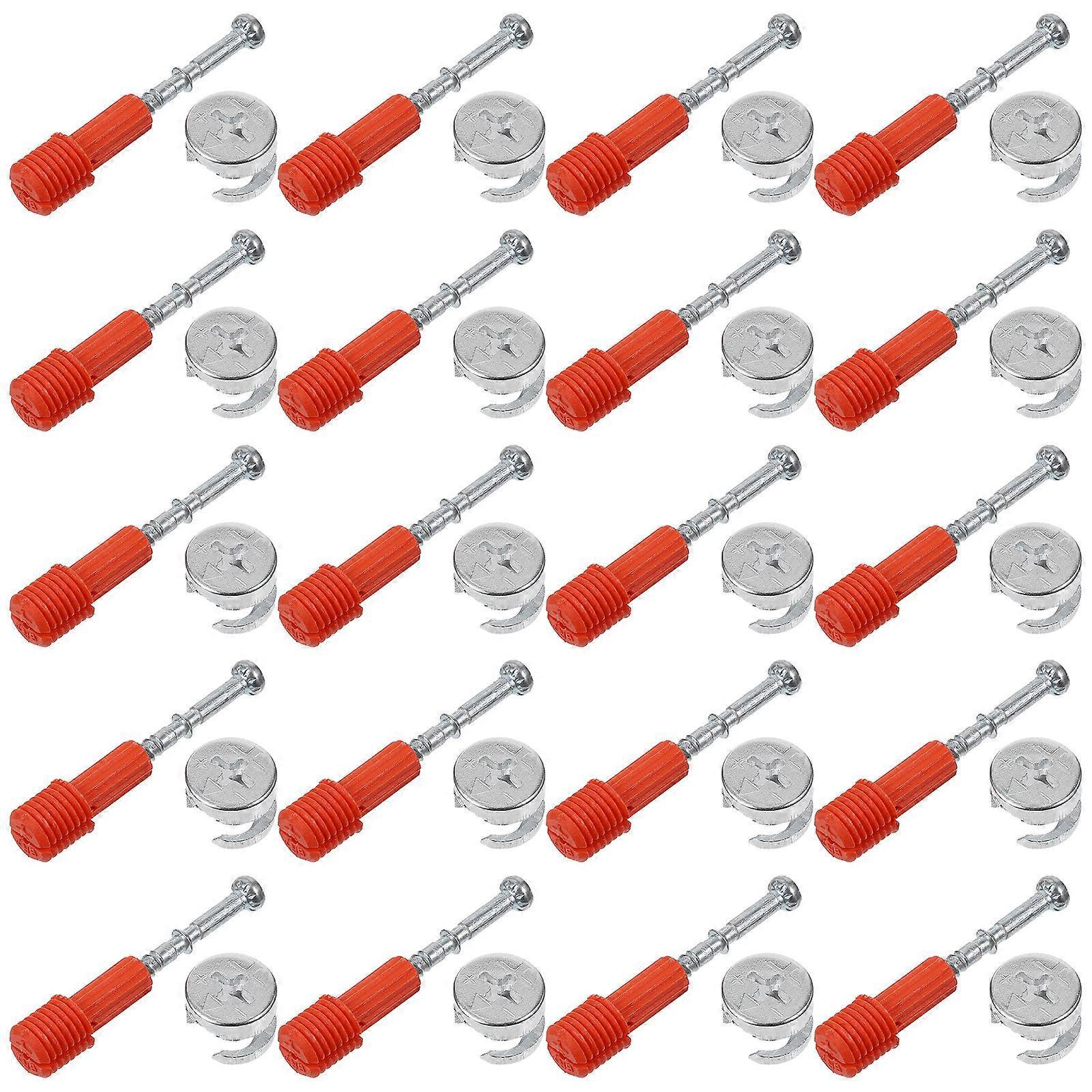 30 Sets Möbelverriegelungsbolzen 3-in-1 Schranknocken-möbelverriegelung-5x1cm