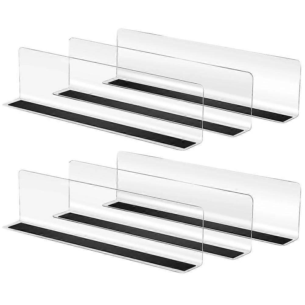 6 Stück Regaleinteiler, Supermarktregal-organizer, Warentrenner-20x6cm