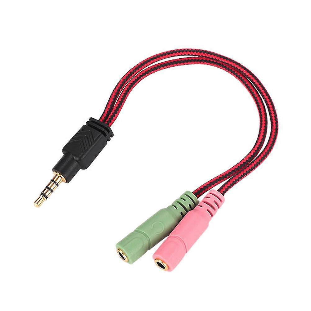 2-in-1-3,5-mm-headset-splitter: 3,5-mm-buchse Auf 2 X 3,5-mm-stecker (kopfhörer/mikrofon) Mit Separaten Anschlüssen Für Mikrofon Und Kopfhörer.