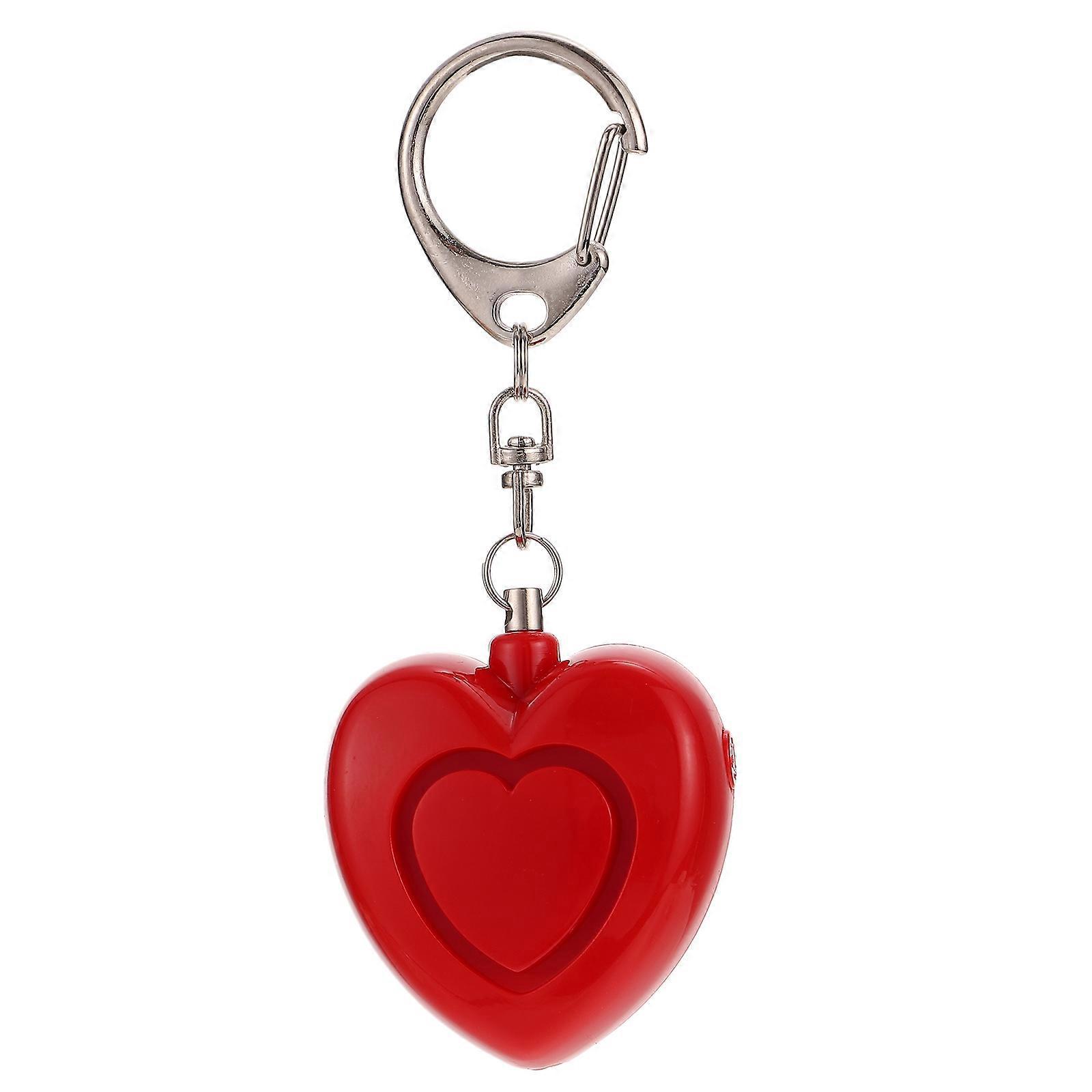 Safe Sound Herzförmiger Personenalarm-schlüsselanhänger Mit Beleuchtung-4x3.5x2cm-red