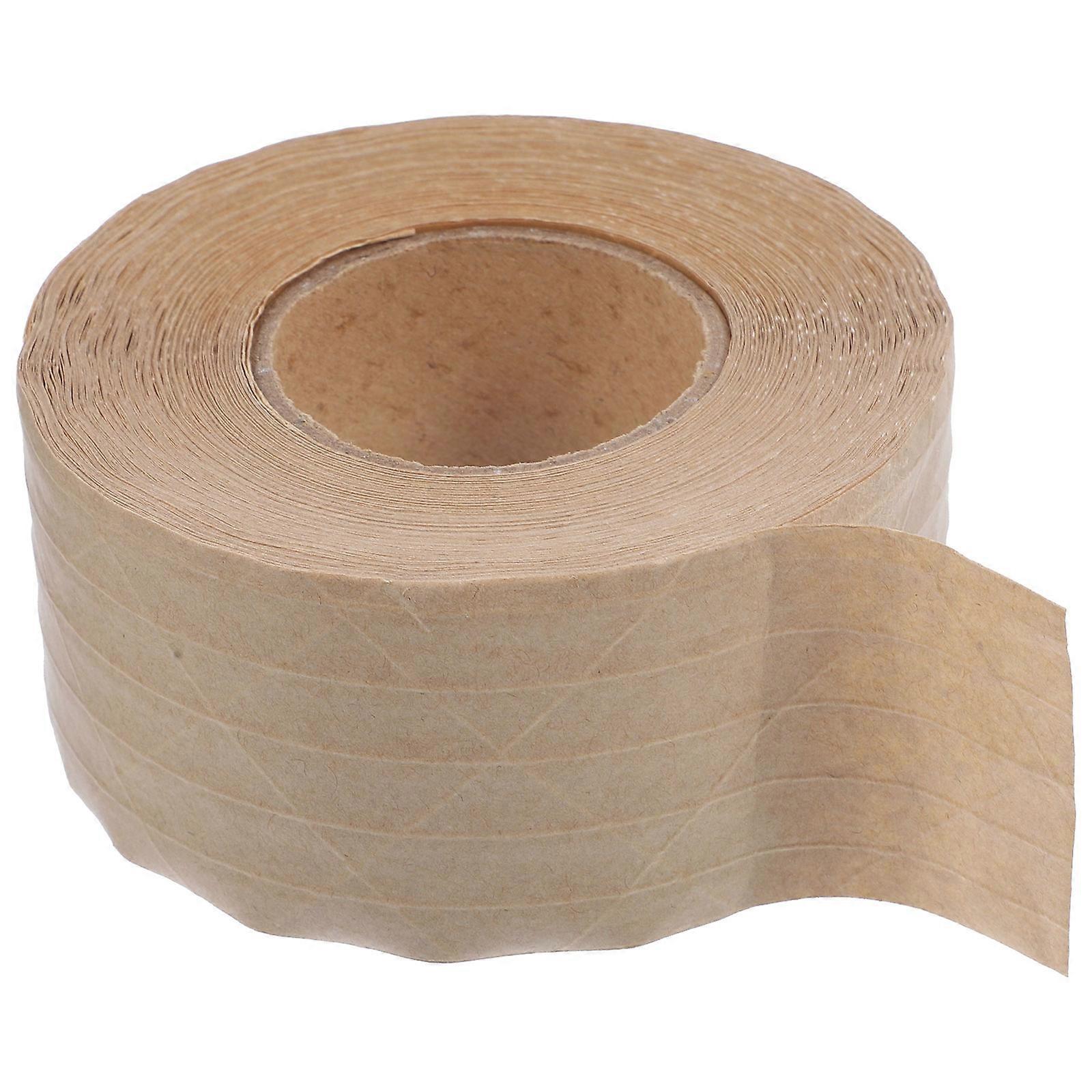 1 Rolle Kraftpapierklebeband, Wasseraktiviert, Gummiert, Verpackungsklebeband, Versandklebeband-5000x5cm-light Brown