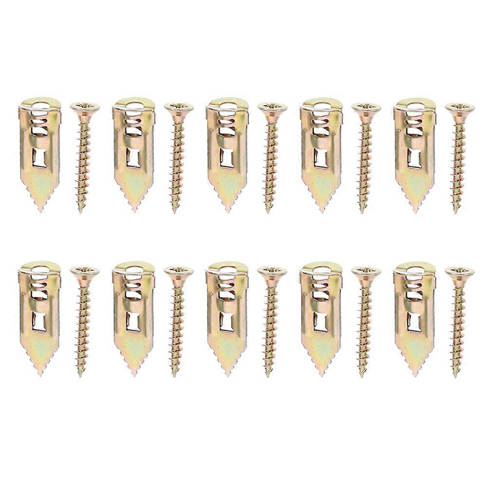 10 Stück Trockenbaudübel, Selbstschneidende Schrauben, Gipskarton-befestigungsschrauben-3x1.1x1.1cm-golden