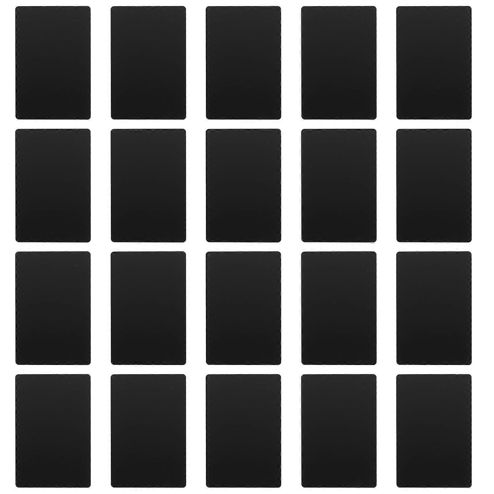 50 Stück Markiermaschinen-geschäftskarten Aus Aluminiumblech-7.9x4.9x0.1cm-black
