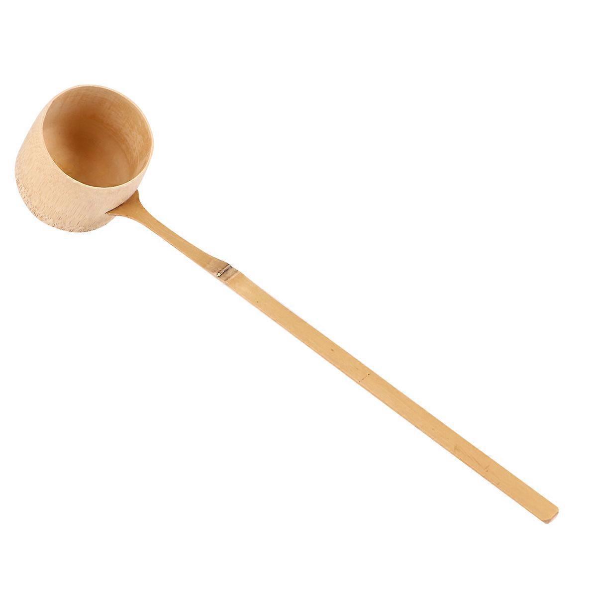 1 Stück Bambuslöffel Mit Langem Griff, Japanischer Teelöffel, Wasserlöffel, Holzlöffel-25x4.5x4cm-brown