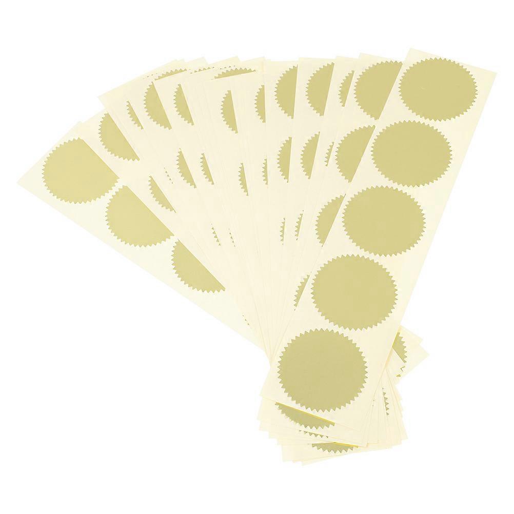 100 Stück Zahnradförmige Siegelaufkleber Für Briefumschläge, Zertifikate Und Dokumente-4.5x4.5.cm-golden