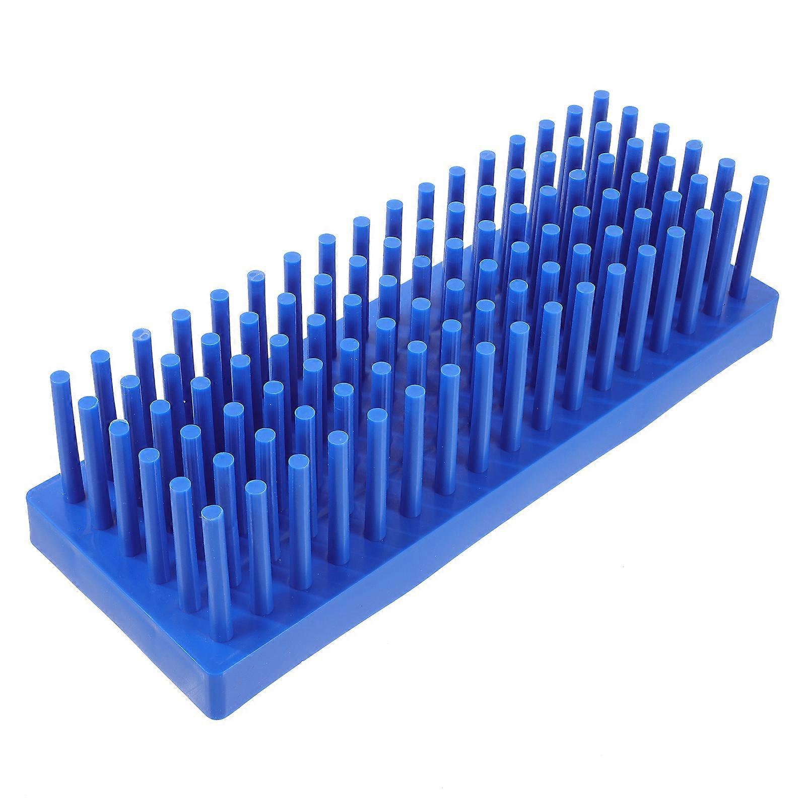 Reagenzglasständer Mit Stiftdesign, Trockengestell Aus Kunststoff, Aufbewahrungshalter Für Laborreagenzgläser-22.7x8.3cm-blue