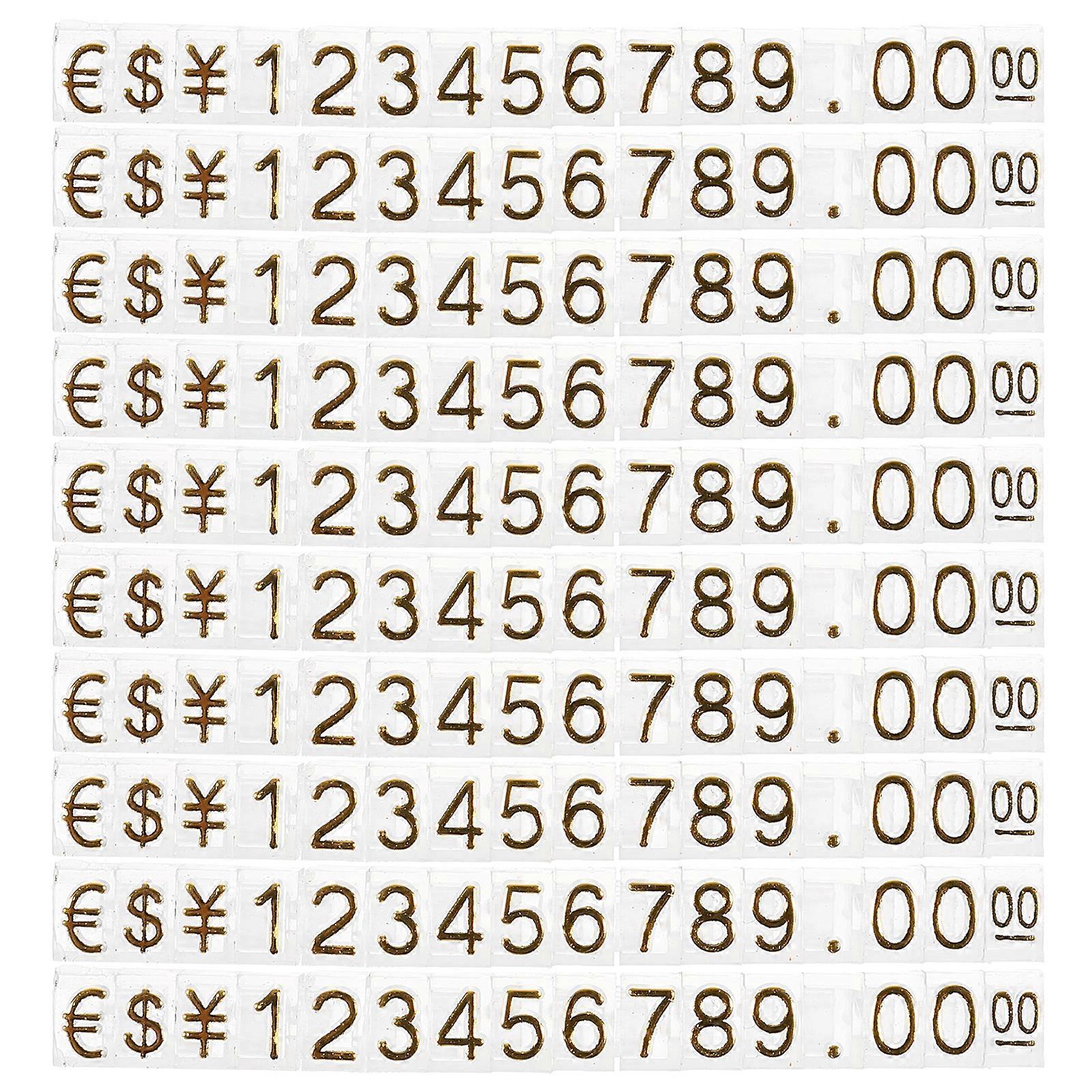 20 Stück Preisauszeichnungswürfel, Thekenständer, Preisschild, Preisauszeichnungsblock Aus Kunststoff-6.20x0.60x0.40cm-golden