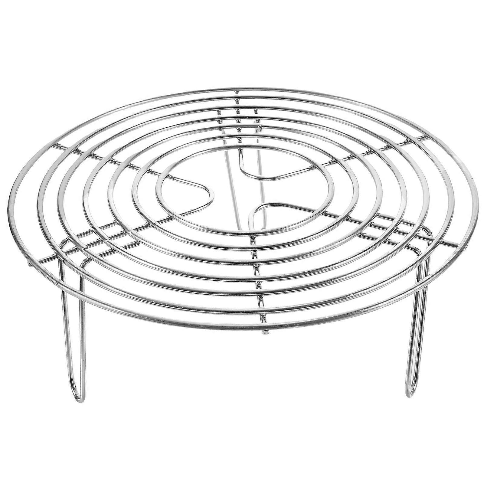 Dampfgareinsatz Aus Edelstahl, Mehrzweck-rundrost Zum Dämpfen-19.50x19.50x7.50cm