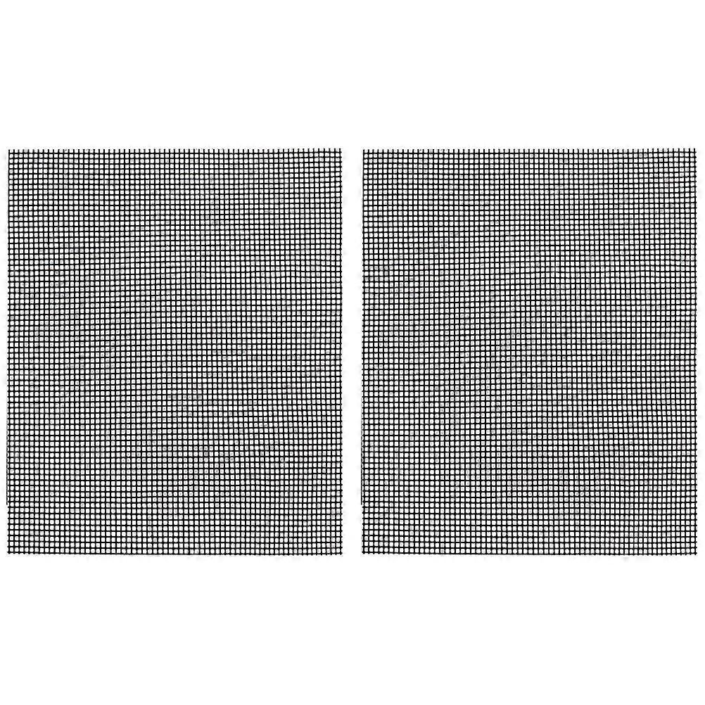 Stück Grillmatten Aus Netzgewebe, Wiederverwendbare Grillunterlagen Für Den Außenbereich, Antihaftbeschichtete Grillmatten Aus Netzgewebe-40x33cm-black