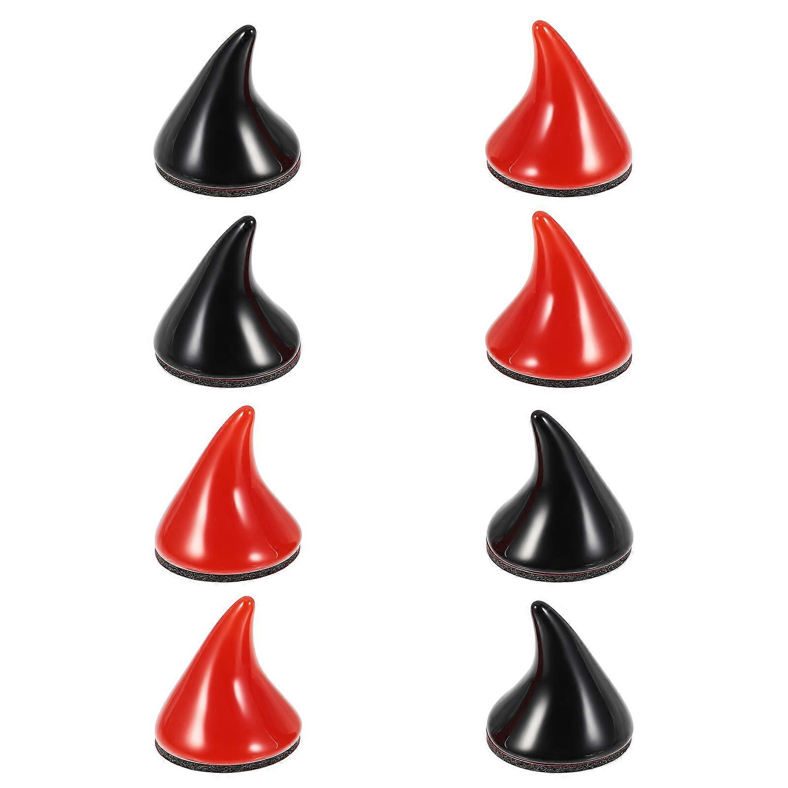8-teiliges Set Lustiger Helm-accessoires Mit Bösen Hörnern, Auto-dekorationen Mit Bösen Hörnern-2.7x2.5cm