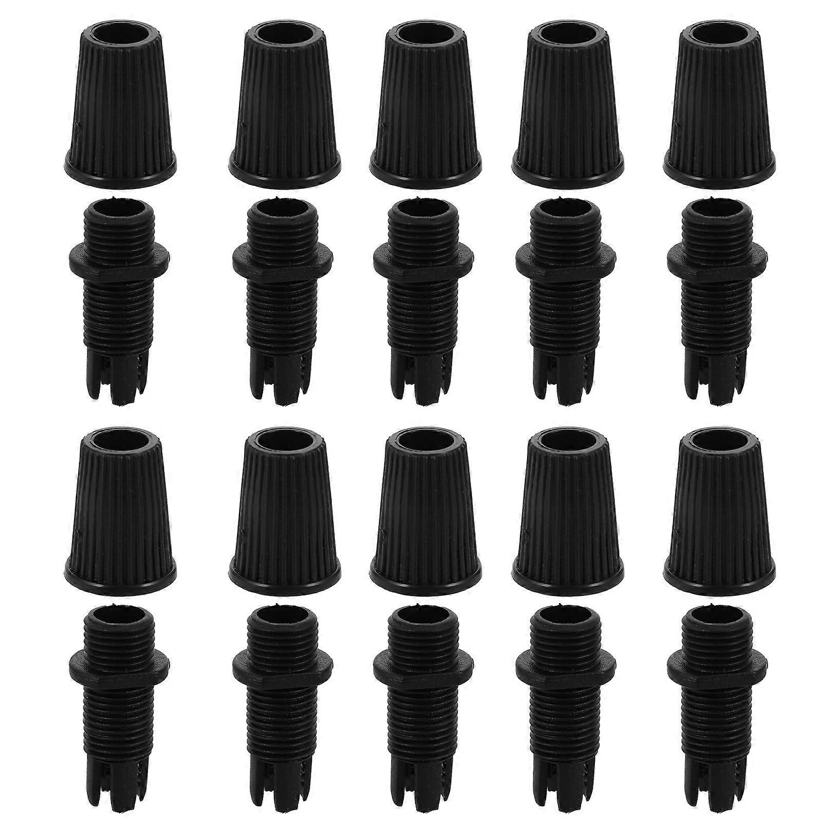 200 Stück Kabelverschraubungen, Zugentlastungen, Kabelklemmen Für Die Verkabelung Von Hängelampen-2.7x1.5cm-black