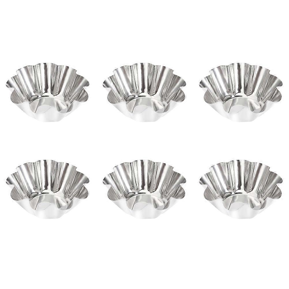 6-teiliges Set Wiederverwendbarer Edelstahl-eierkuchenformen In Chrysanthemenform