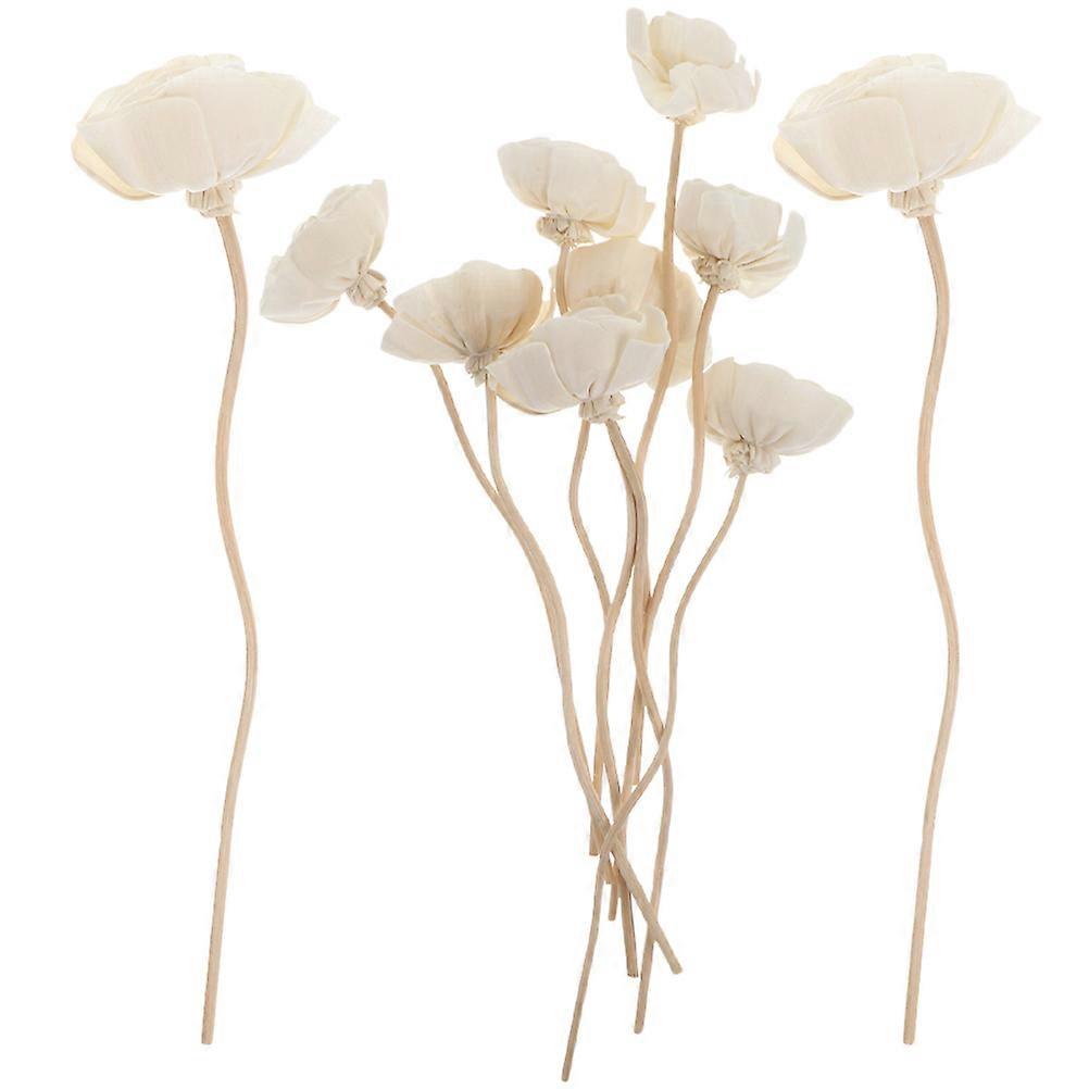 10 Stück Diffusorstäbchen Mit Getrockneten Blüten, Ätherischen Ölen Und Aromadiffusoren-22x4.5cm-white 10