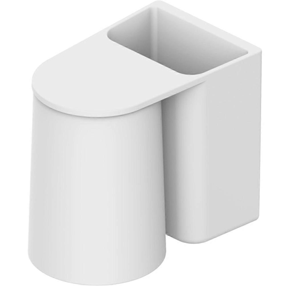 Magnetischer Zahnpastahalter Zur Wandmontage, Zahnbürstenbecherhalter Fürs Badezimmer-12.1x7.8x10cm-white