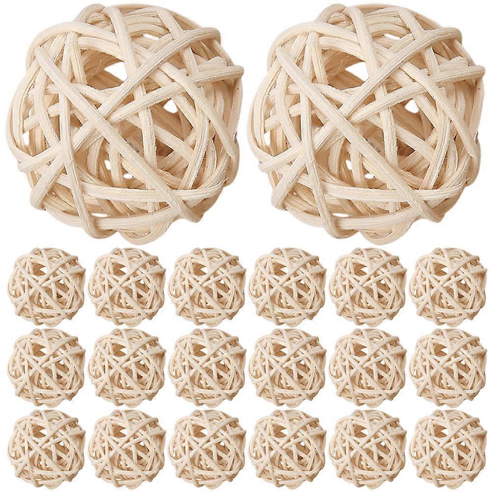 20 Stück Naturweiden-rattankugeln, Vasenfüller, Rattankugeln Für Bastelprojekte, Aromatherapie-rattankugeln-3x3x3cm