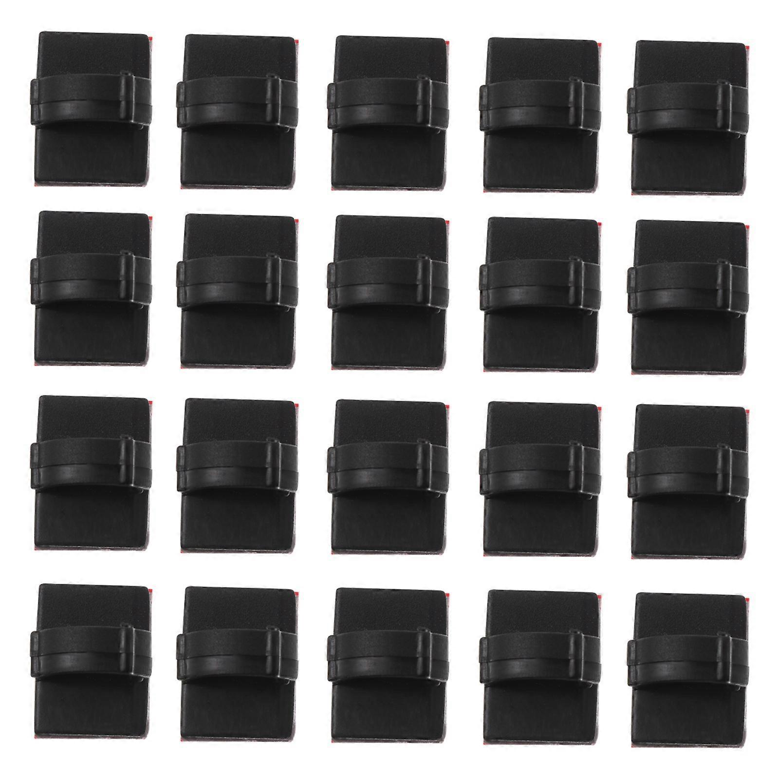 100 Stück Kabelclips, Starke Klebebänder, Kabelhalter, Organizer, Kabelmanagement-2x1.5cm-black