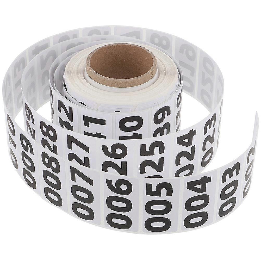 1 Rolle Runde Nummernaufkleber Für Lagerorganisation Und Inventarisierung, Selbstklebende Nummernetiketten-4.00x2.00x2.00cm