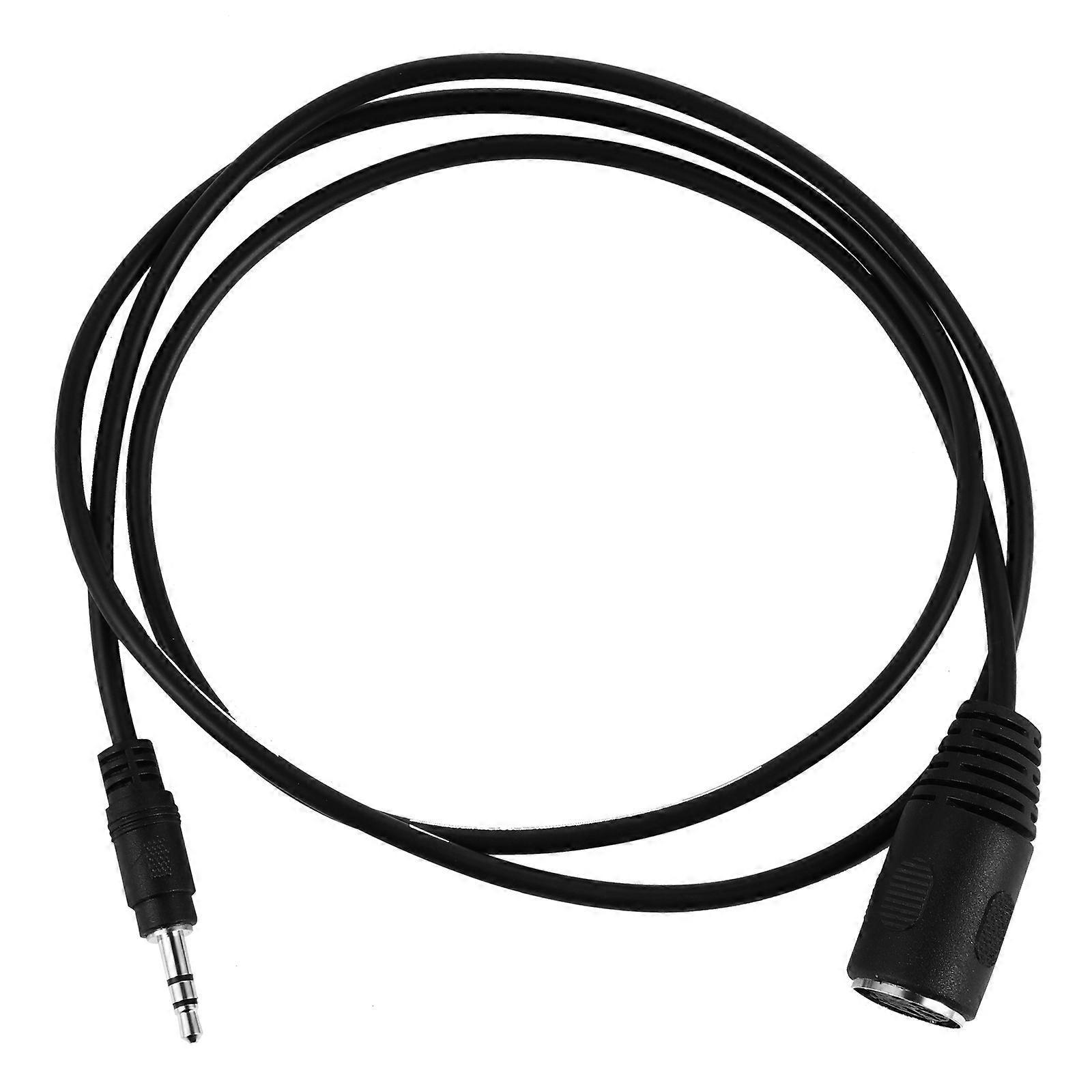 5-poliger Din-buchse-auf-3,5-mm-stecker-adapter Für Midi-keyboard, Dvd-/videorecorder Und Cd-player-100x1.5x1.5cm-black