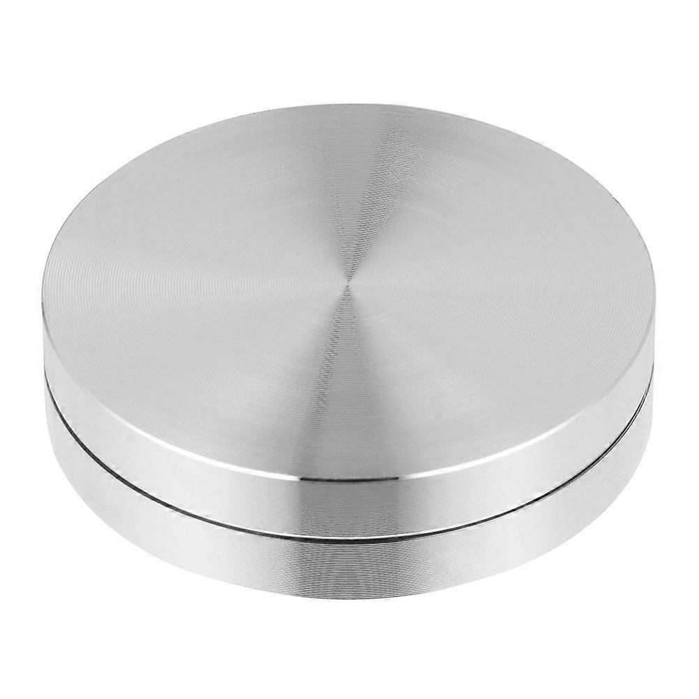 Drehteller-basislager, Kuchenbackblechachse, Runder Kuchendrehteller, Dekorständer-12x12x1.8cm-silver