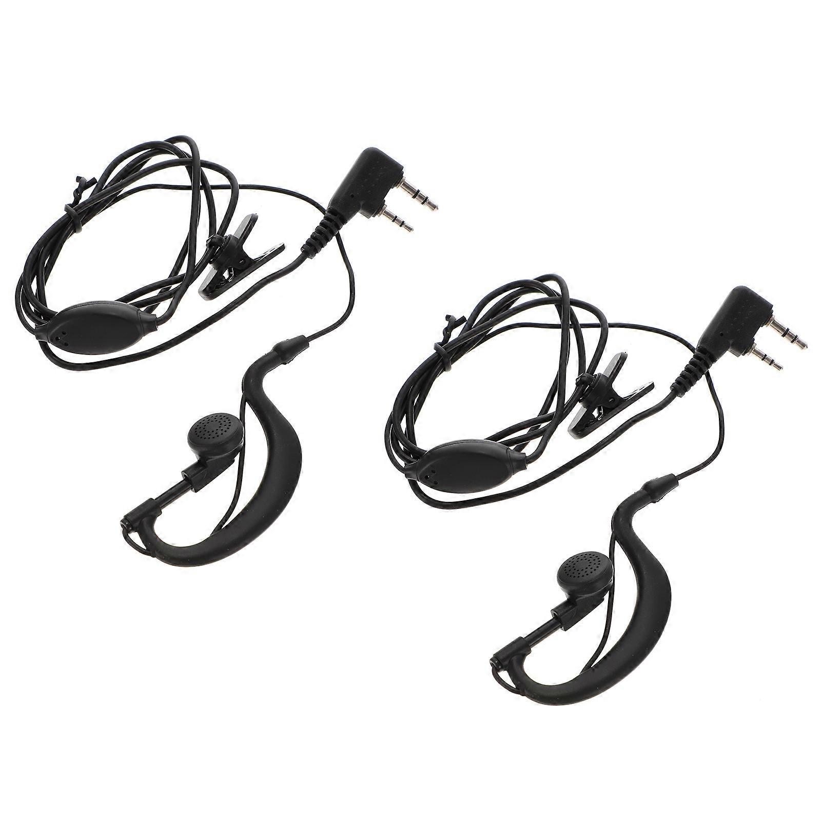 2 Stück Intercom-headset, Walkie-talkie-headset, 2-wege-funkgerät, Ohrhörer-115x3.5cm-black