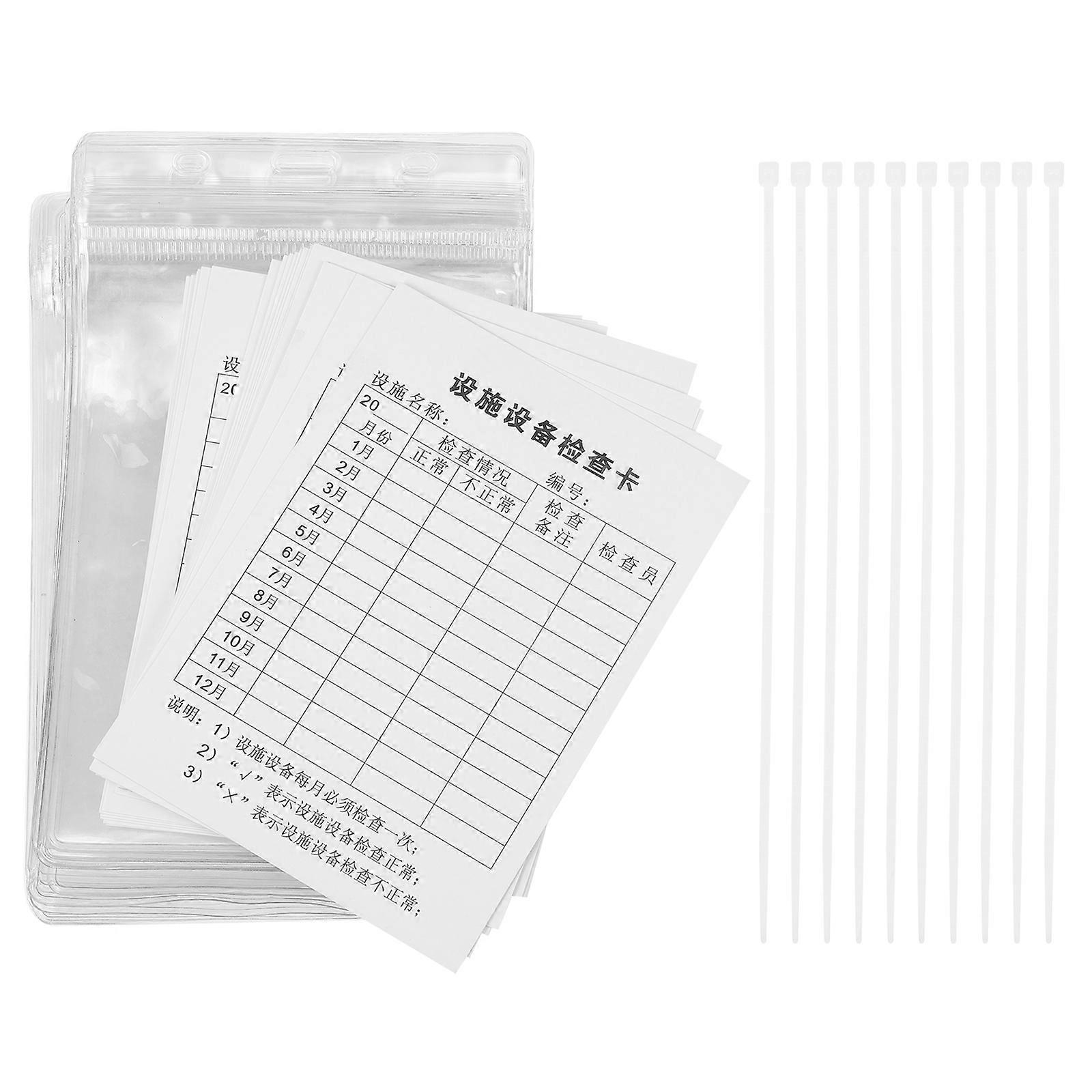 20 Sets Etiketten Für Geräteinspektionsprotokolle – Sicherheitsprüfetiketten Für Geräte-12.1x8.8x0.1cm-white