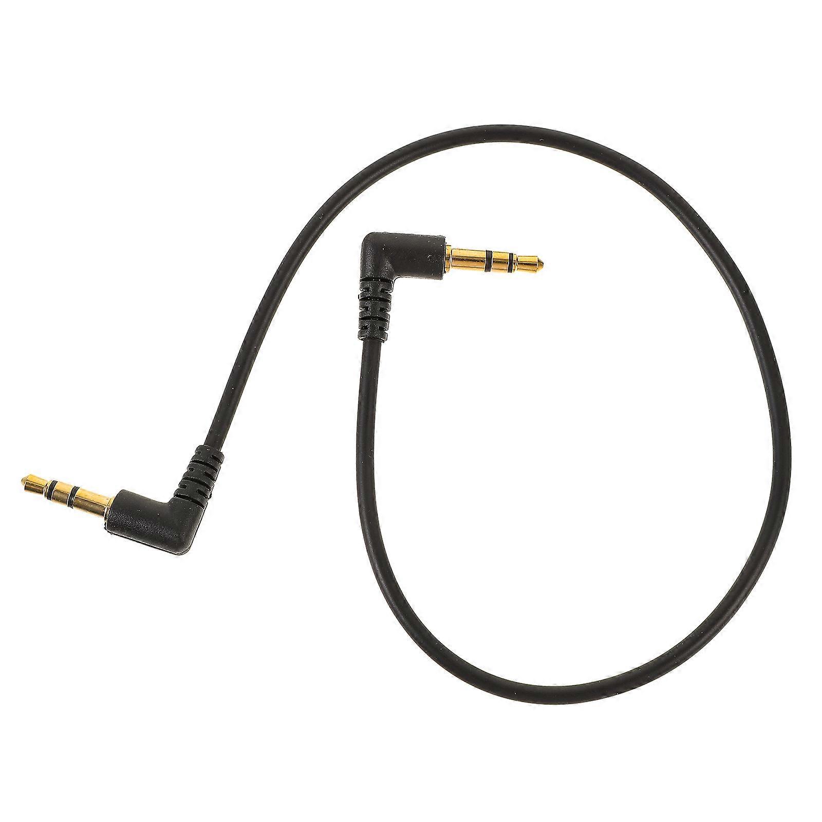 Trs-audiokabel, Hilfskabel, 90-grad-kopfhörerkabel, Audio-verlängerungskabel-31.50x2.70x0.60cm-black