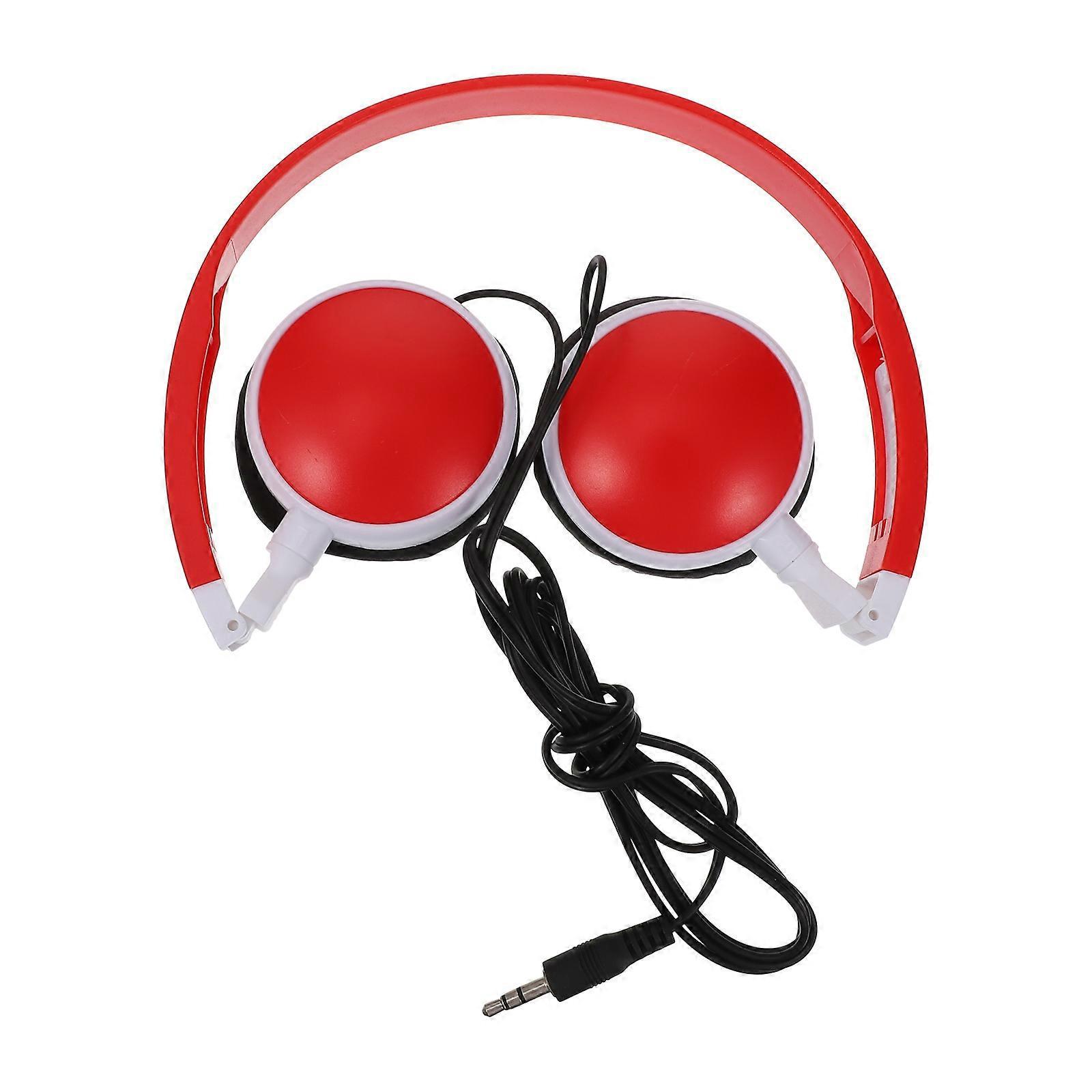 1 Stück Kinderkopfhörer, Faltbares Stereo-musik-headset, Kabelgebundener Ohrhörer Für Kinder-14.3x17cm-red