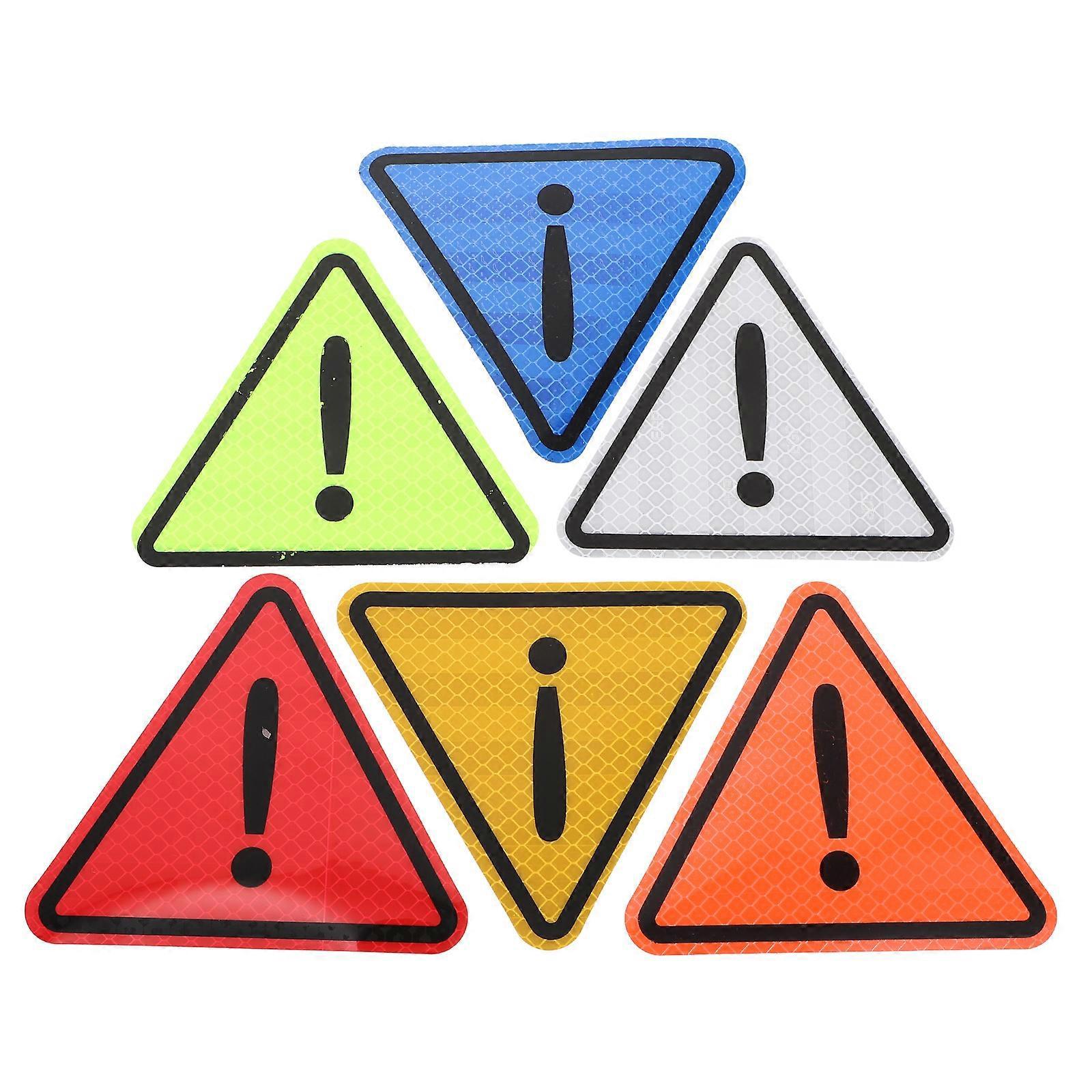 1 Set Reflektierende Auto-sicherheitsaufkleber, Dreieckige Auto-gefahrenaufkleber-11.00x11.00x0.10cm