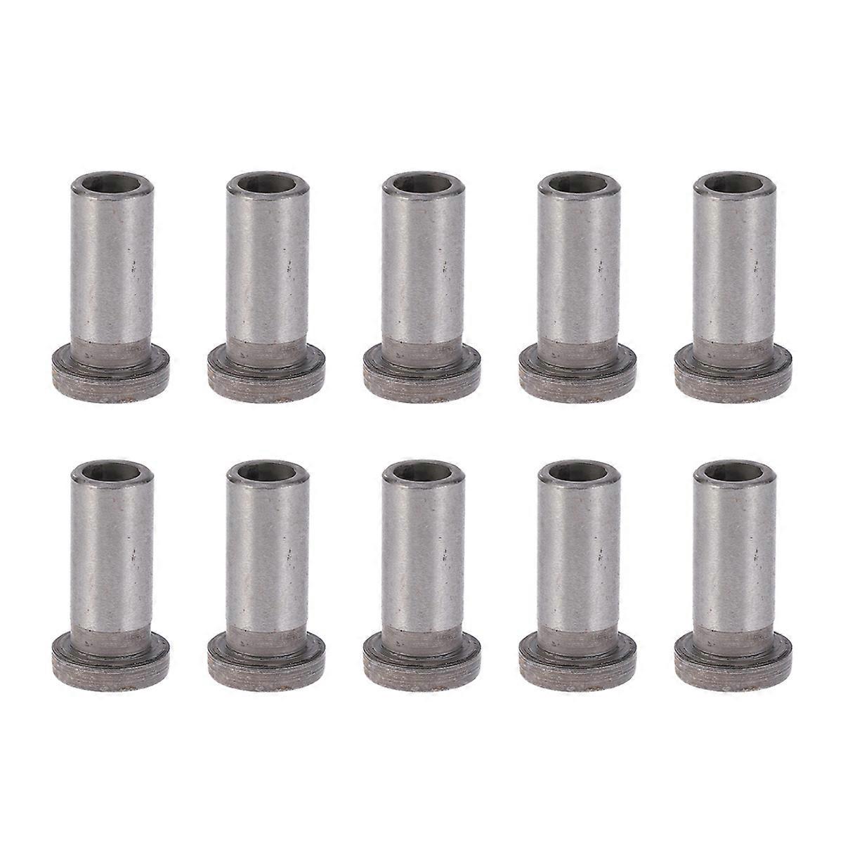 10 Stück Stahlbohrhülsen, Bürsten, Metallbuchsen, Achsenhülsen, Lagerbuchsen-2.2x1.2cm-silver