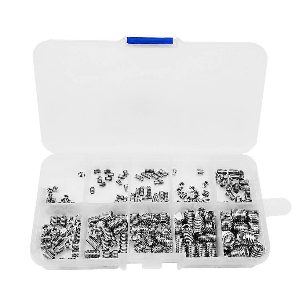 Schachtel Mit Kleinen Innensechskantschrauben (gewindestifte, Madenschrauben, Sechskantschrauben) – Computerschrauben-sortiment-13.00x6.50x2.30cm