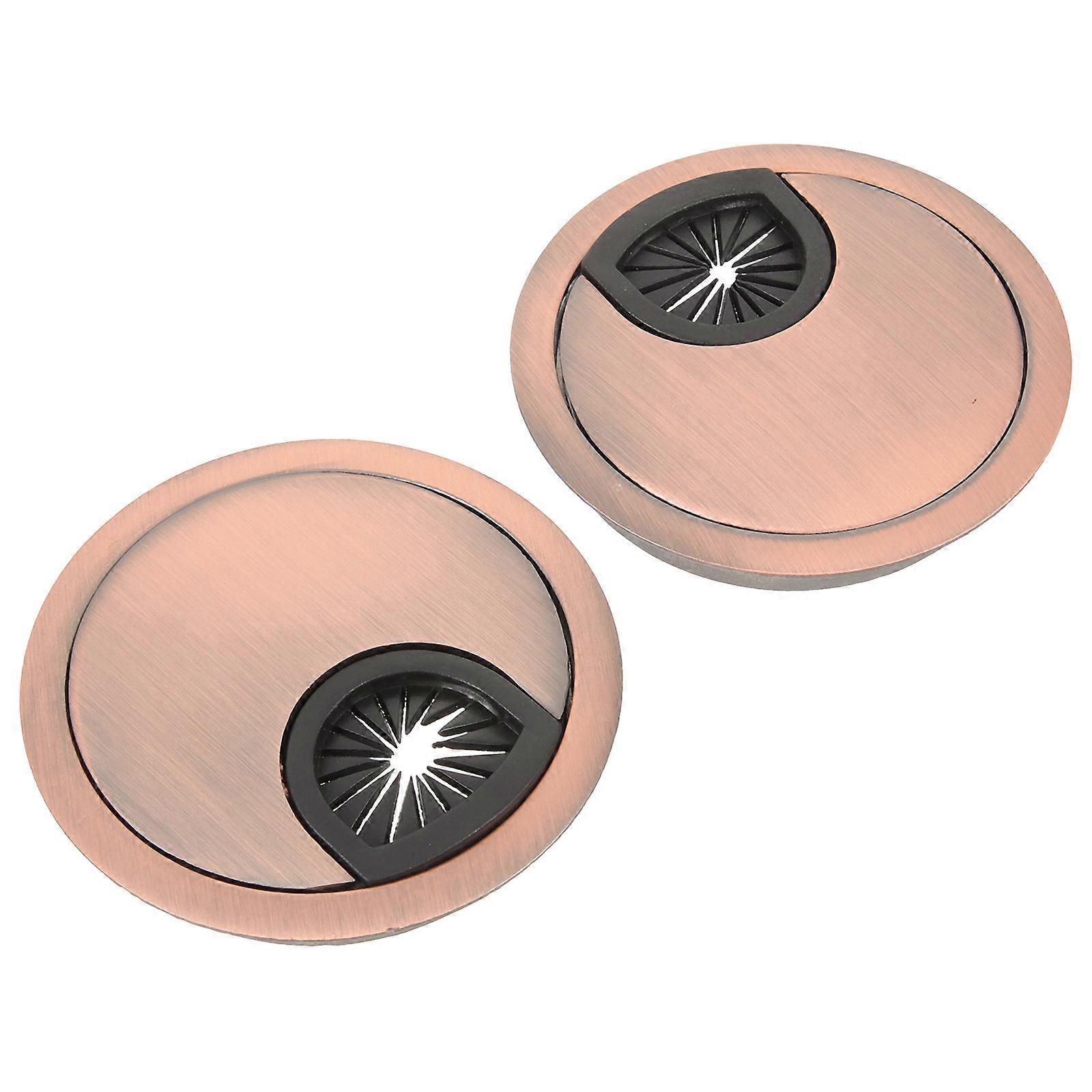 2 Stück Kabeldurchführungen Für Schreibtische, 60 Mm Kabelorganisator, Abdeckung Für Bürotürlöcher-7x7cm