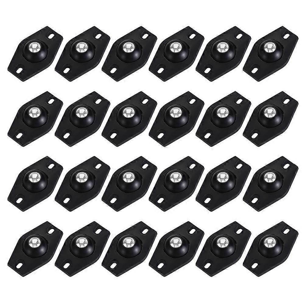 24 Stück Lenkrollen-klebepaste Für Die Rollenplatzierung In Aufbewahrungsboxen-4.5x2.6cm-black