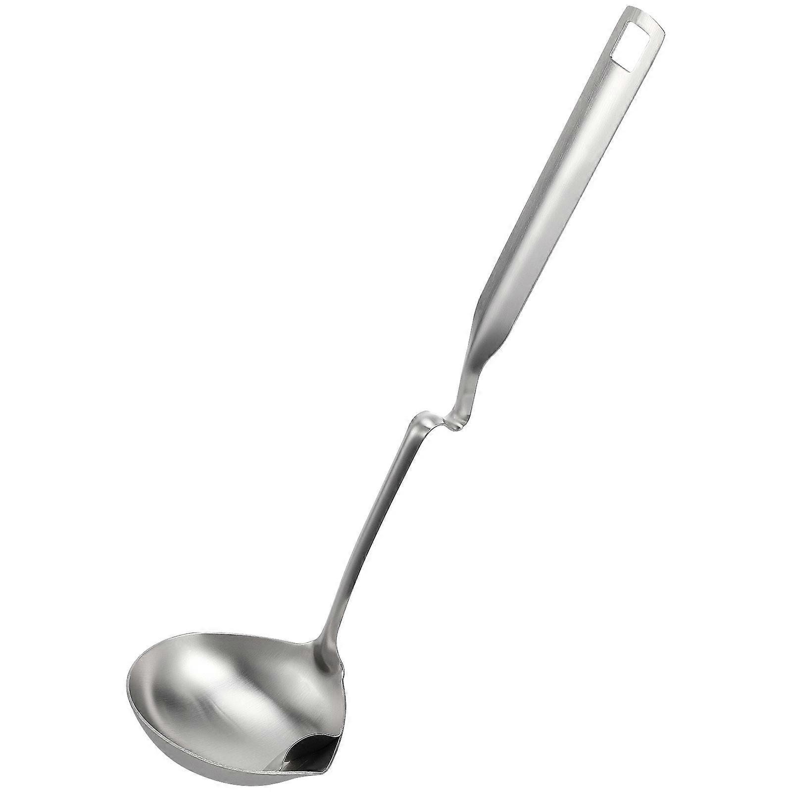 Stück Edelstahl-ölfilterlöffel, Suppenkelle, Sieb, Schöpfkelle Für Heiße Töpfe-30.5x9cm