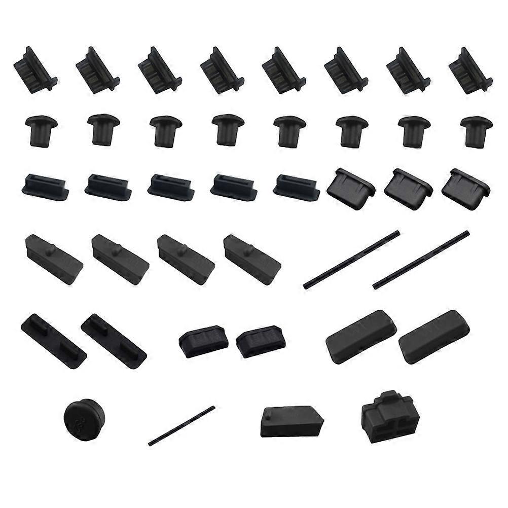 40 Stück Anti-staub-stopfen Aus Silikon Für Computer-motherboard-portabdeckungen-10x1x1cm-black