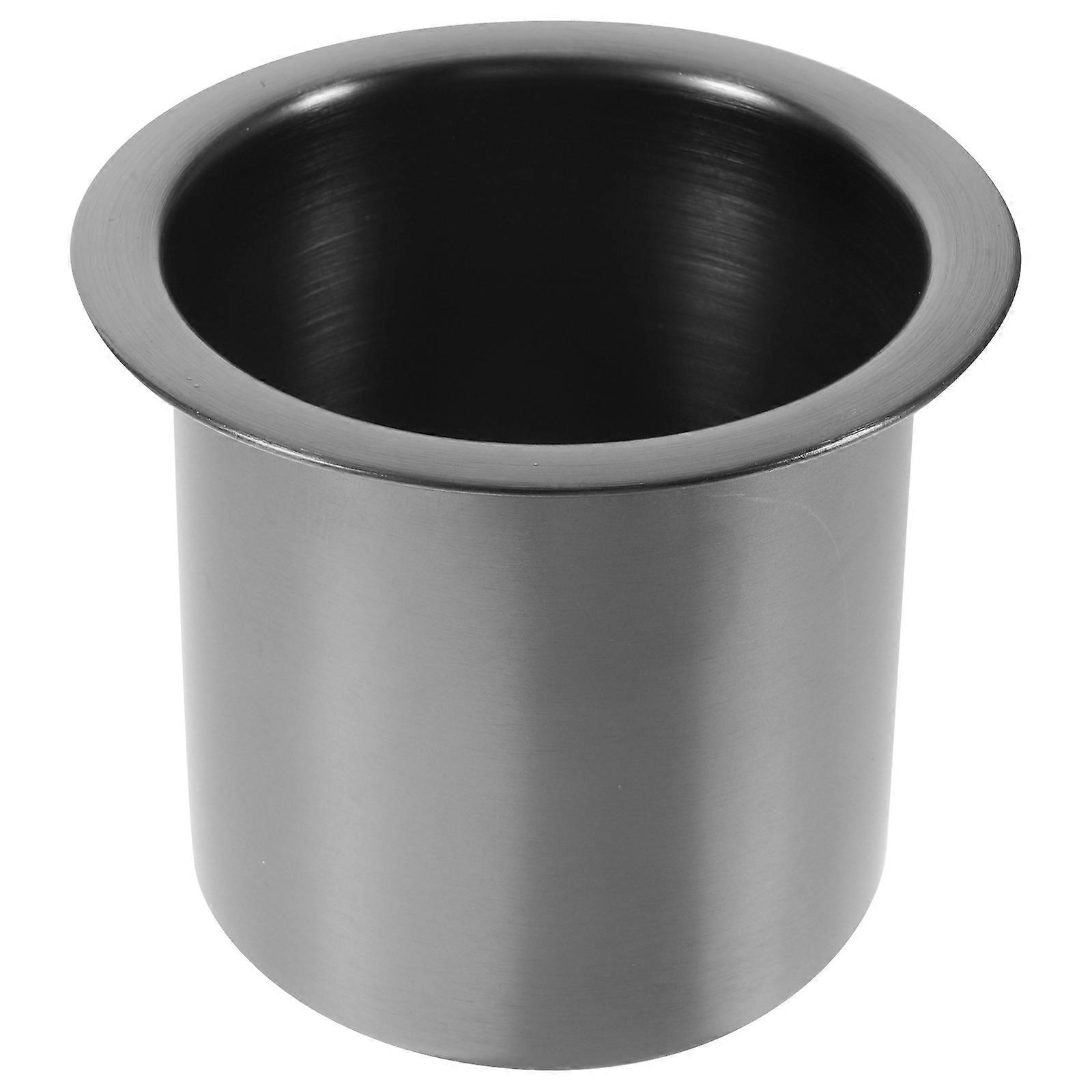 Sofa-einzelbecherhalter, Edelstahl-becherhalter, Tragbarer Einschub-becherhalter-10.5x10.5cm-black