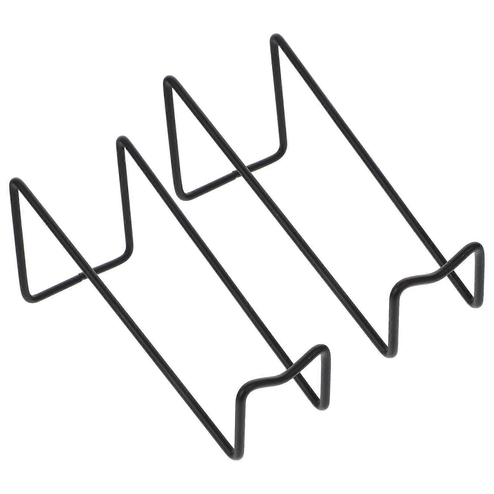 2er-set Weinflaschenhalter, Theken-weinflaschenständer, Weinaufbewahrungsständer Aus Metall-19.30x8.00x7.50cm-black