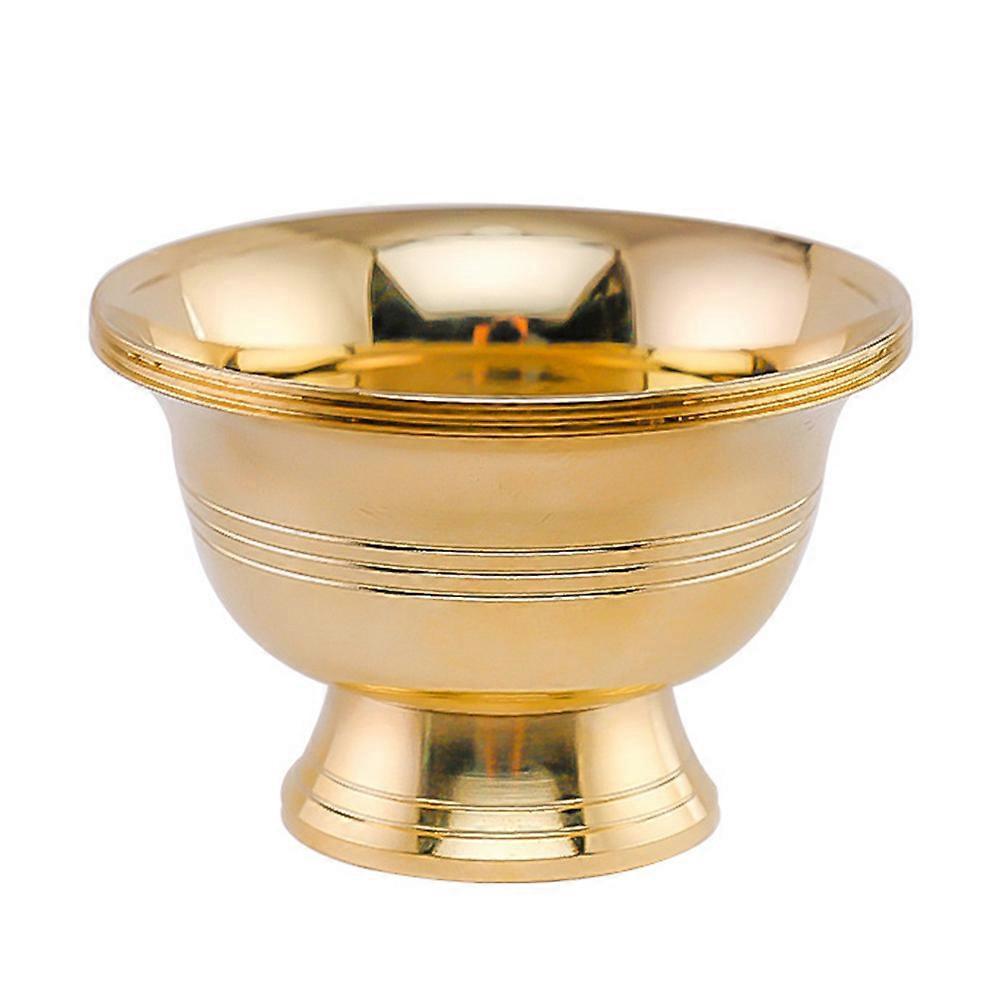 Buddha-butterlampenhalter, Kupferkerzenbehälter, Kerzenständer Für Tempel-6.00x6.00x4.20cm-golden