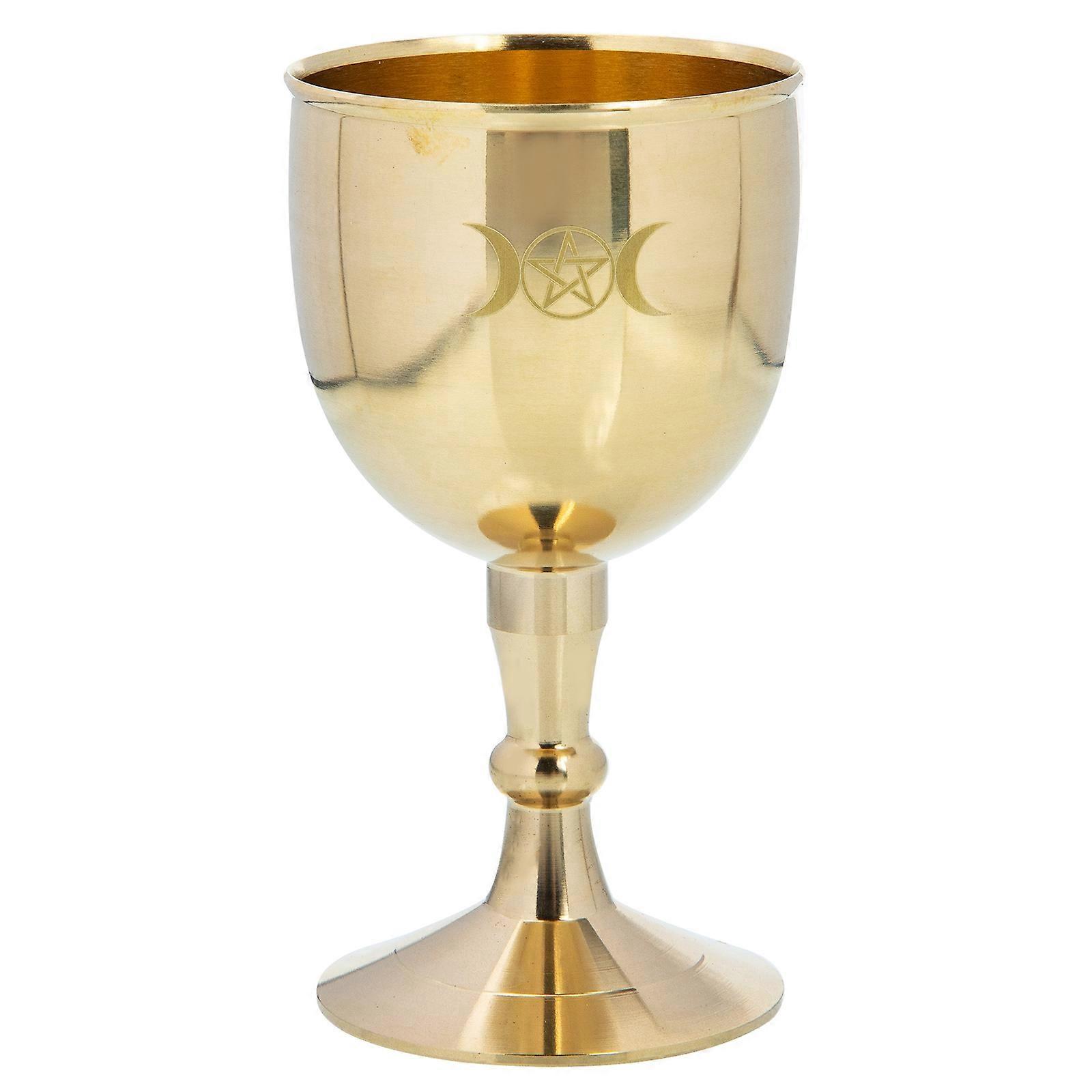 Kupferner Anbetungsbecher, Dekorativer Buddhistischer Opferbecher, Exquisiter Weinbecher, Heiliger Becher Für Den Haushalt-7.8x4.2cm-golden