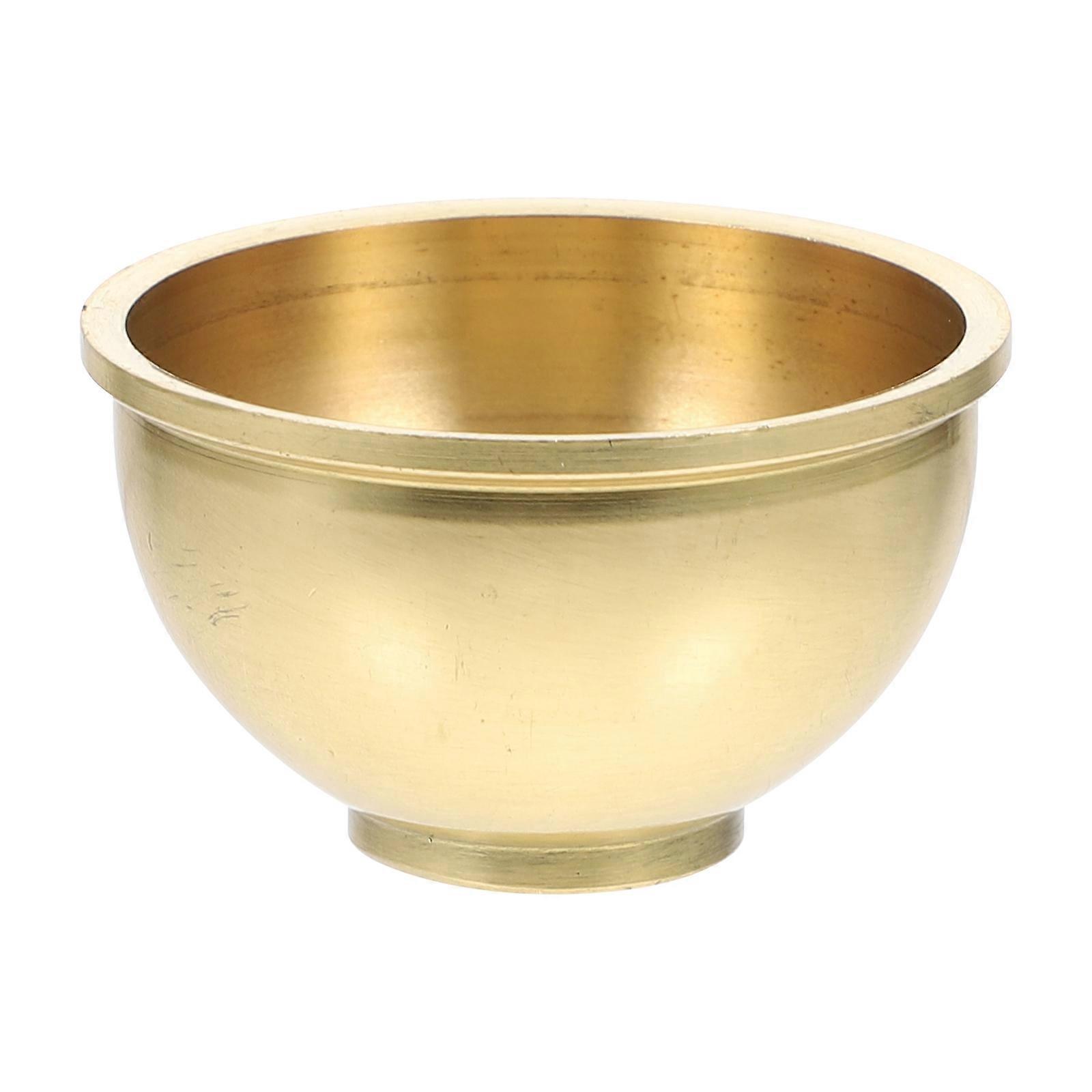 Stück Buddha-wasserbecher Aus Kupfer, Wasseropferschale, Tempelwasserbehälter-4x4x2.5cm-golden