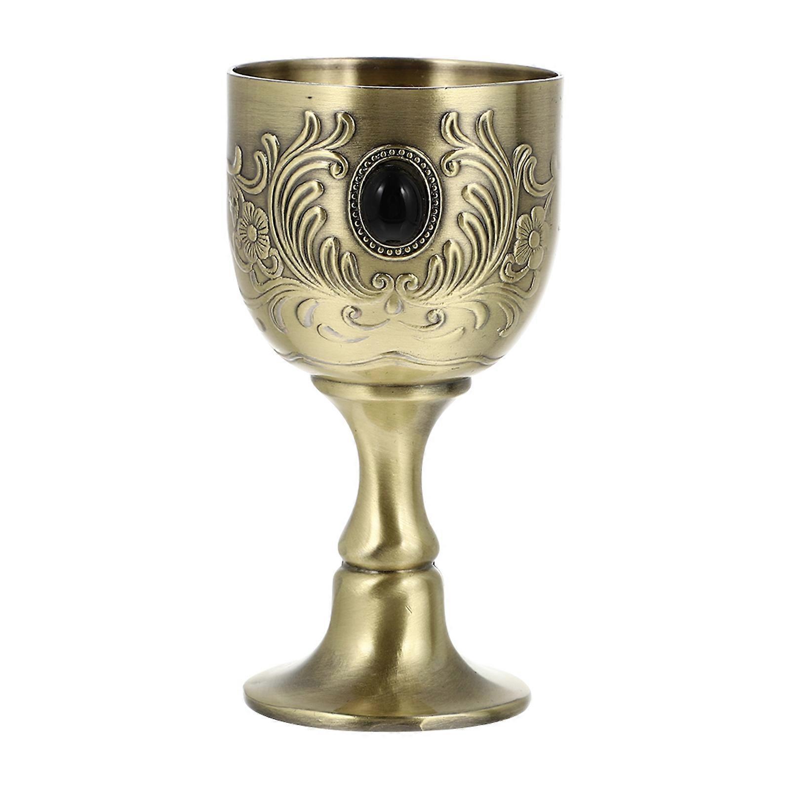 Vintage-weinkelch, Hochwertiger Metallbecher, Mini-weinkelch Aus Rotwein Für Partys-8.2x4.2cm-golden