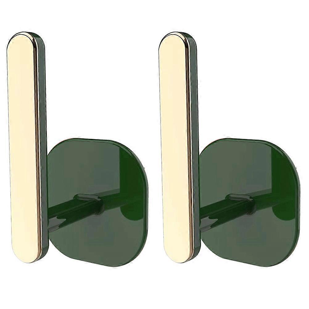 2er-set Handtuchhalter Zur Wandmontage, Deckelhaken, Kleiderbügel, Küchenzubehör-14x7.1cm-green