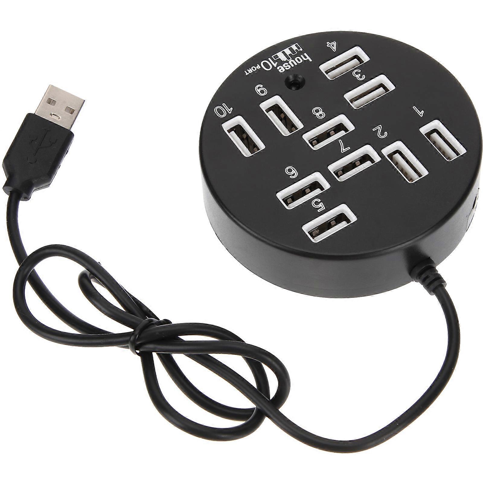 Usb-hub Mit 10 Ports, Usb-expander, Usb-hub-erweiterung Für Laptop Und Desktop-computer-69x7.8cm-black