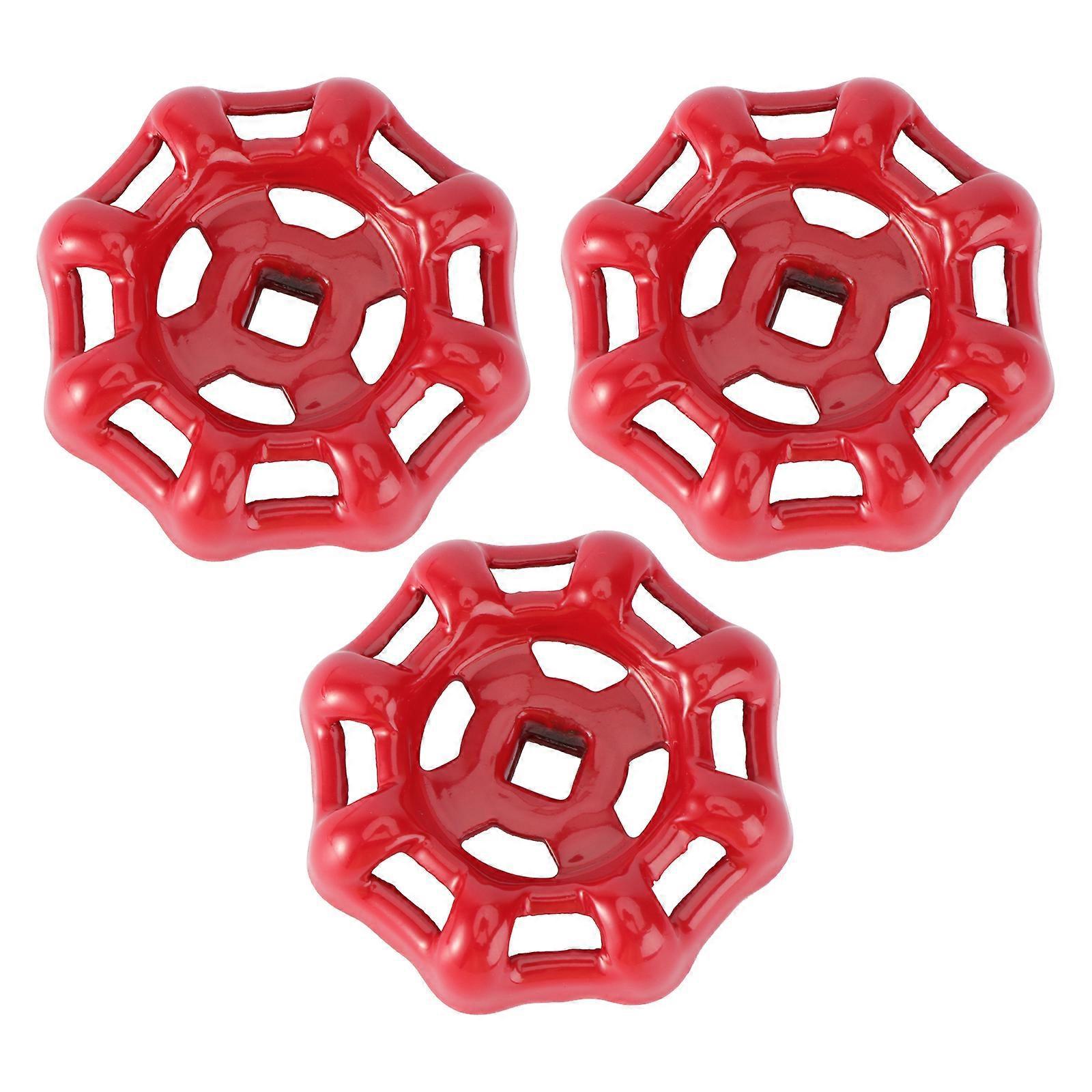 3 Stück Gusseiserne Kugelgriffe, Handrad-absperrgriffe, Ersatzgriffe-5.00x5.00x1.00cm-red
