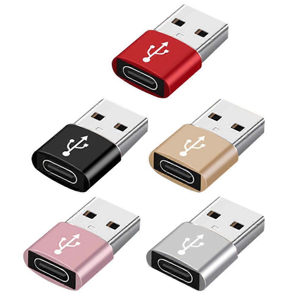 5 Stück Usb-c-buchse Auf Usb 3.0-stecker Adapter, Tragbarer Konverter Für Handy Und Laptop-2.40x1.50x0.50cm