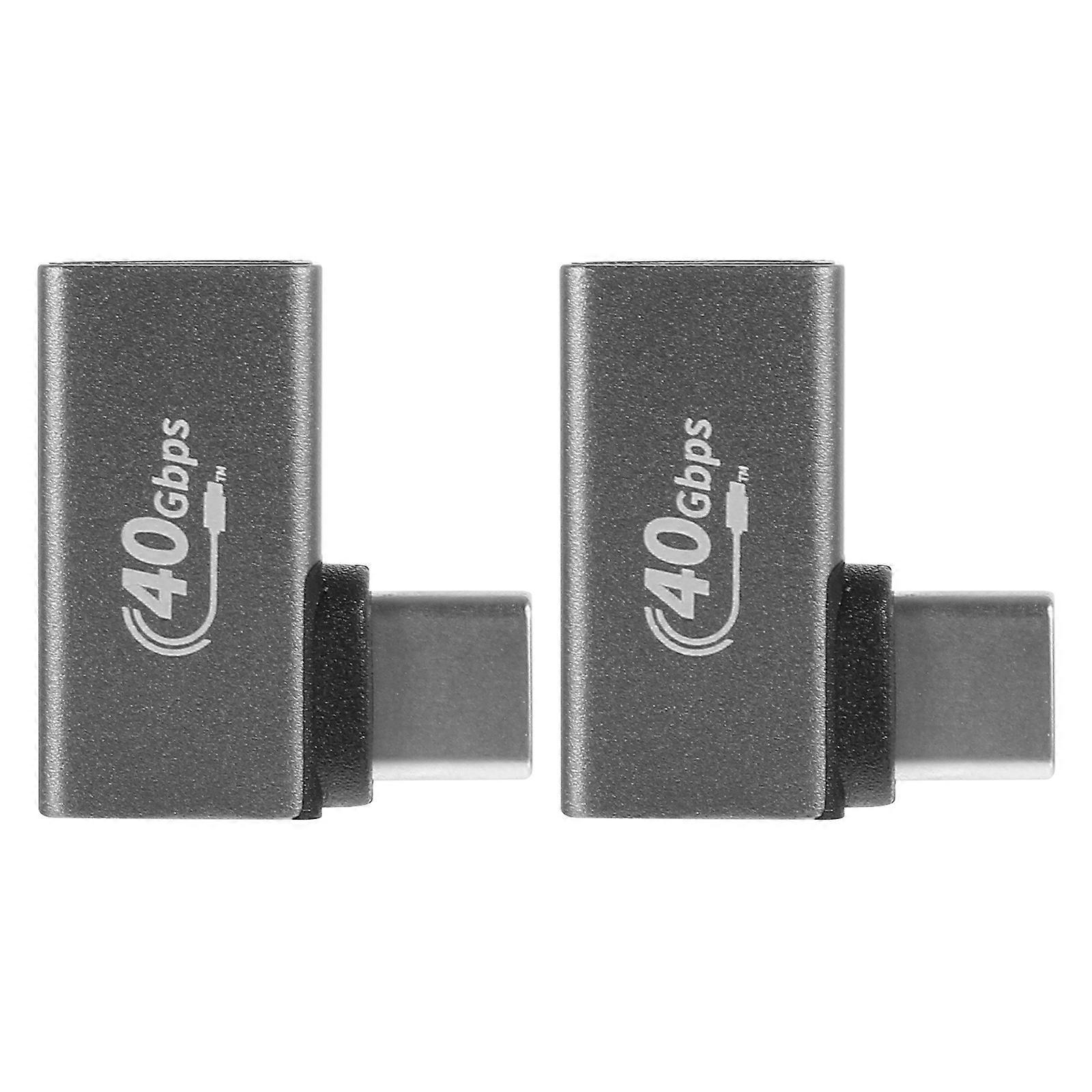 Stück Usb-c 90-grad-winkeladapter, Rechtwinkliger Typ-c-anschluss, Computerzubehör-2.3x1.9x0.6cm-grey
